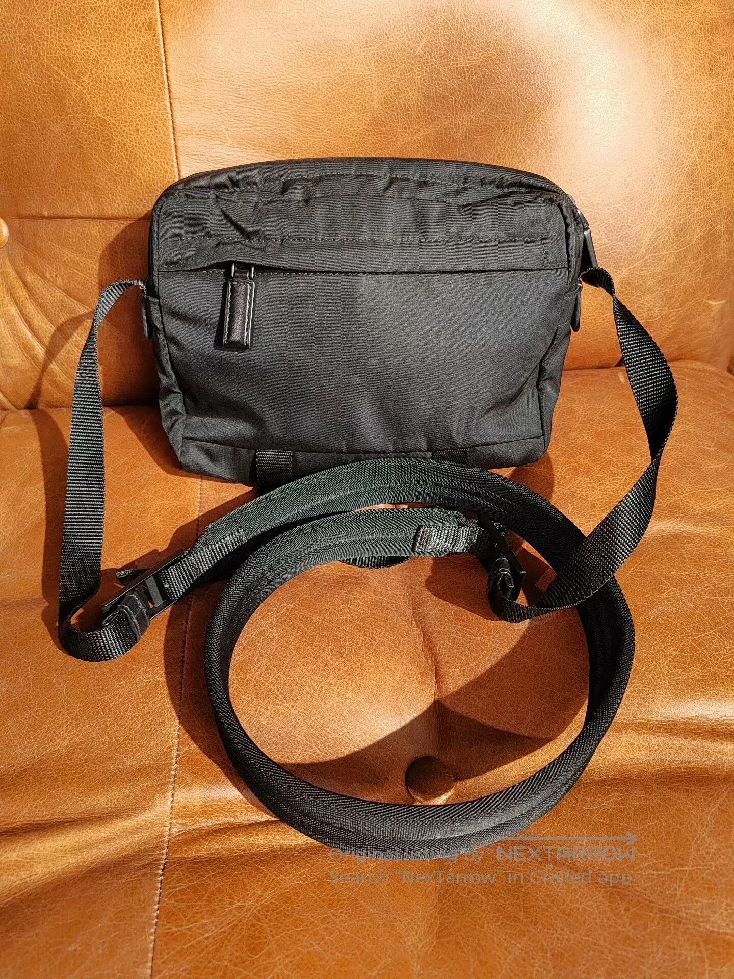 Prada Prada Canvas Crossbody Bag Black Blue. Size ONE SIZE - 4 Thumbnail