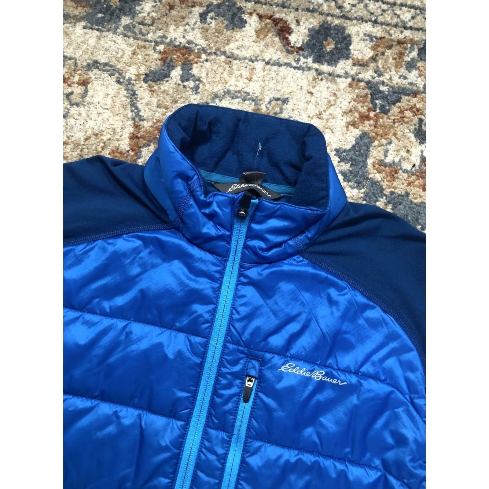 Eddie Bauer Eddie Bauer Vest Mens M Blue Quilted Puffer Freeheat Fleece Back Full Zip Vest Size US M / EU 48-50 / 2 - 6 Thumbnail