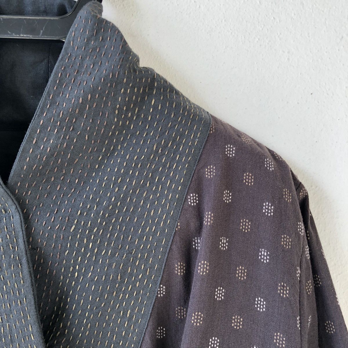 Japanese Brand ANTENNE TROIS Kimono Style Woven 2 Layer jacket Size S / US 4 / IT 40 - 8 Thumbnail