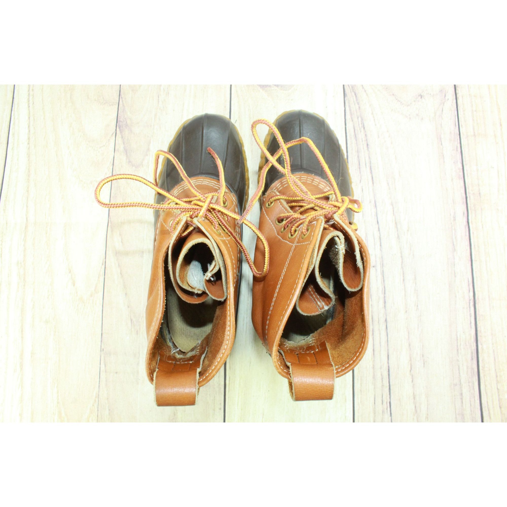 Leather Vintage LL Bean Women's Leather Insulated Ankle Duck Boots Size US 6 / IT 36 - 7 Thumbnail