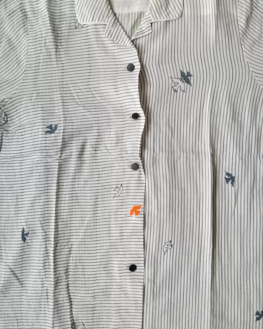 Nina Ricci × Vintage Vintage Nina Ricci Les Blouses Striped Bird Pattern Shirt Size M / US 6-8 / IT 42-44 - 2 Thumbnail