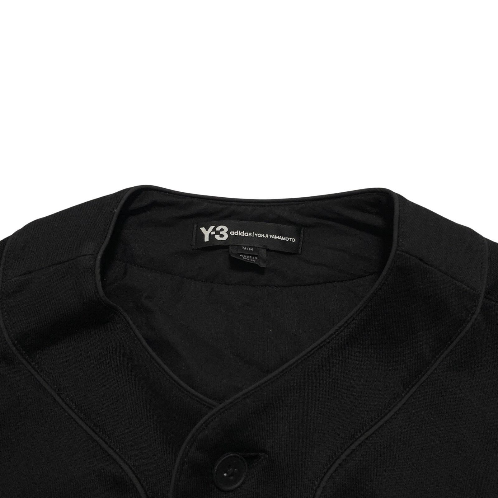Y-3 Adidas Y-3 Yohji Yamamoto Black Baseball Jersey Shirt M Size US M / EU 48-50 / 2 - 2 Thumbnail