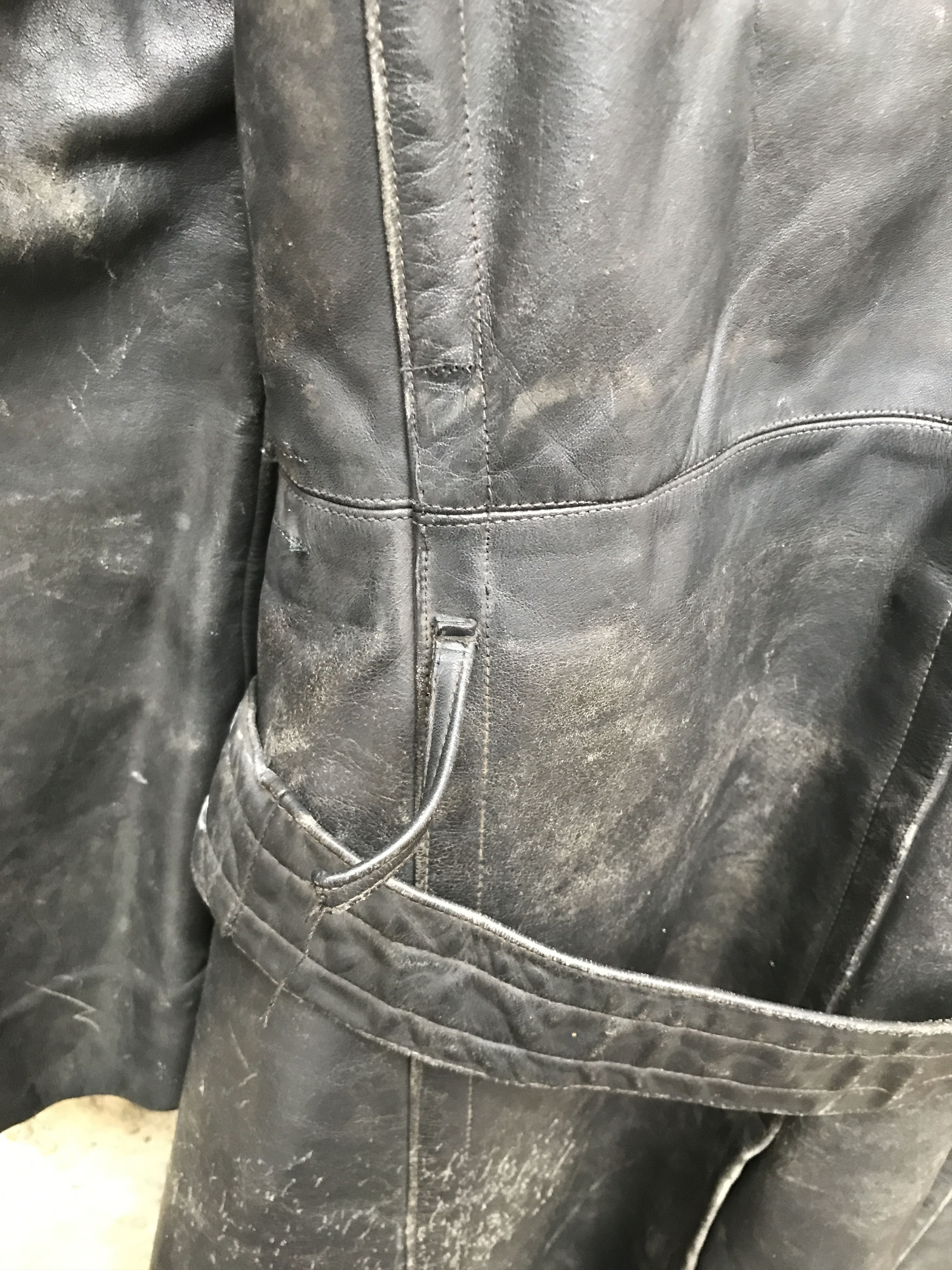 Vintage 40s German Motorcycle Horsehide Leather Jacket / Coat Size US L / EU 52-54 / 3 - 17 Thumbnail