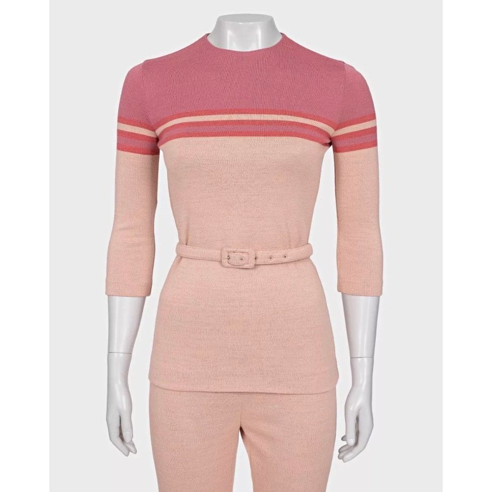 Miu Miu Miu Miu Pink Striped Suit Set Sz.40/S Size S / US 4 / IT 40 - 5 Thumbnail