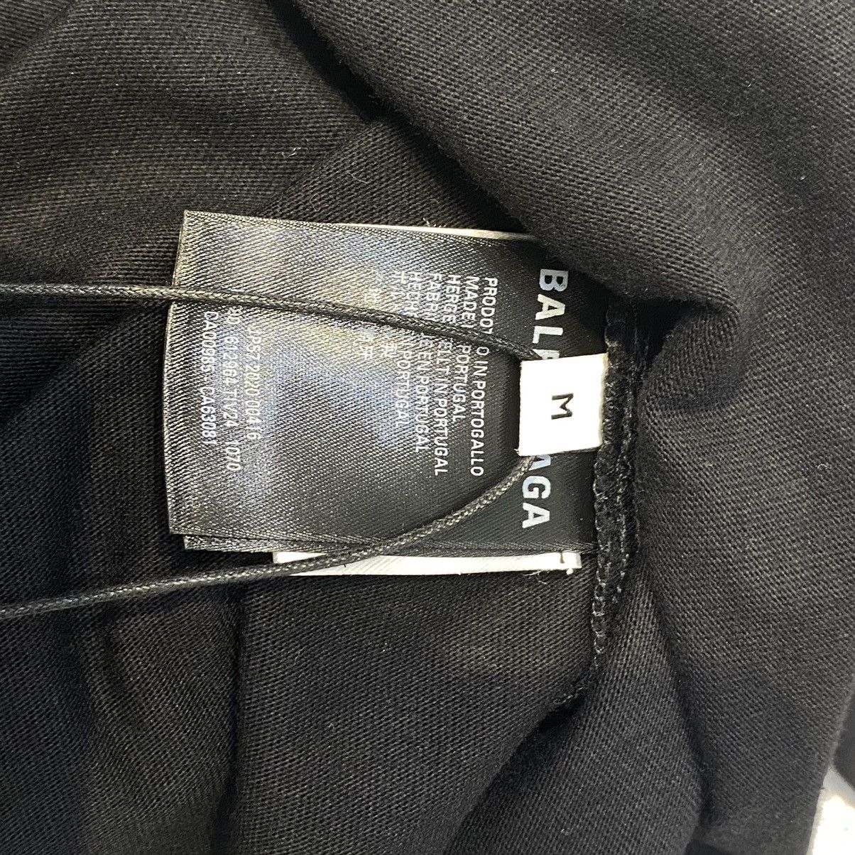 Balenciaga Balenciaga Black Cotton Crew Logo Print Fitted T-Shirt Size M / US 6-8 / IT 42-44 - 8 Thumbnail