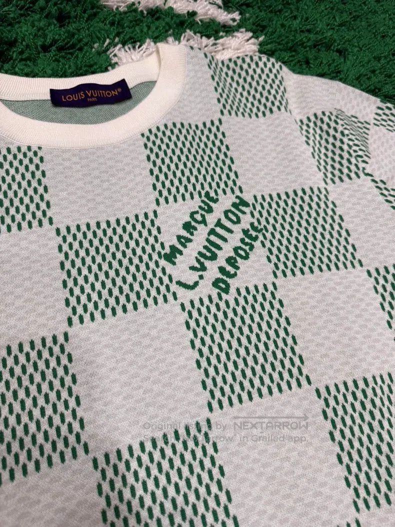 Louis Vuitton Louis Vuitton 24 White Green Check Tee. Size US XXL / EU 58 / 5 - 3 Thumbnail