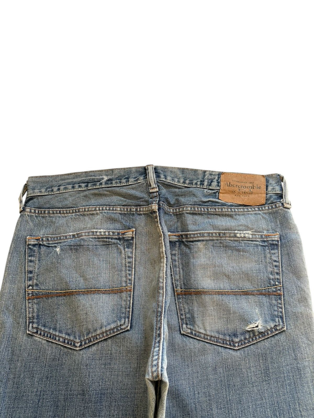 Abercrombie & Fitch Vintage Abercrombie Mud Wash Distressed Bootcut Flare Jeans Size US 34 / EU 50 - 8 Thumbnail