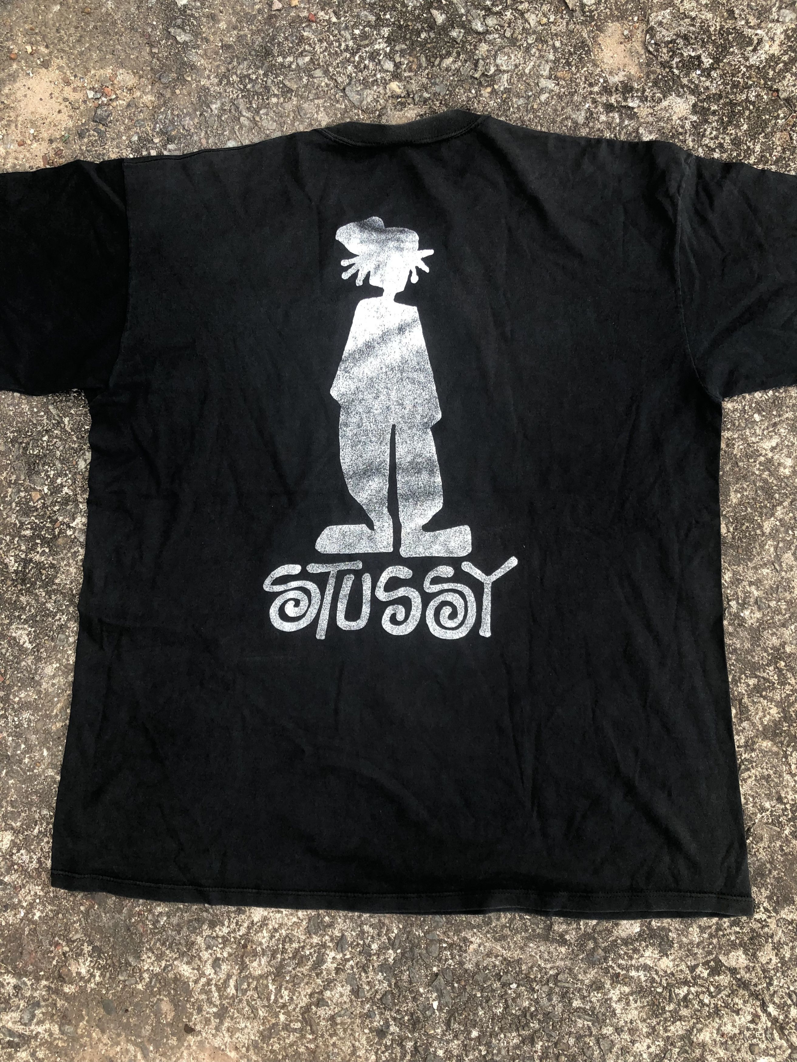 Vintage 🔥Vintage OG 90s STUSSY 'Stickman' Streetwear Skate T-Shirt Size US XXL / EU 58 / 5 - 5 Thumbnail