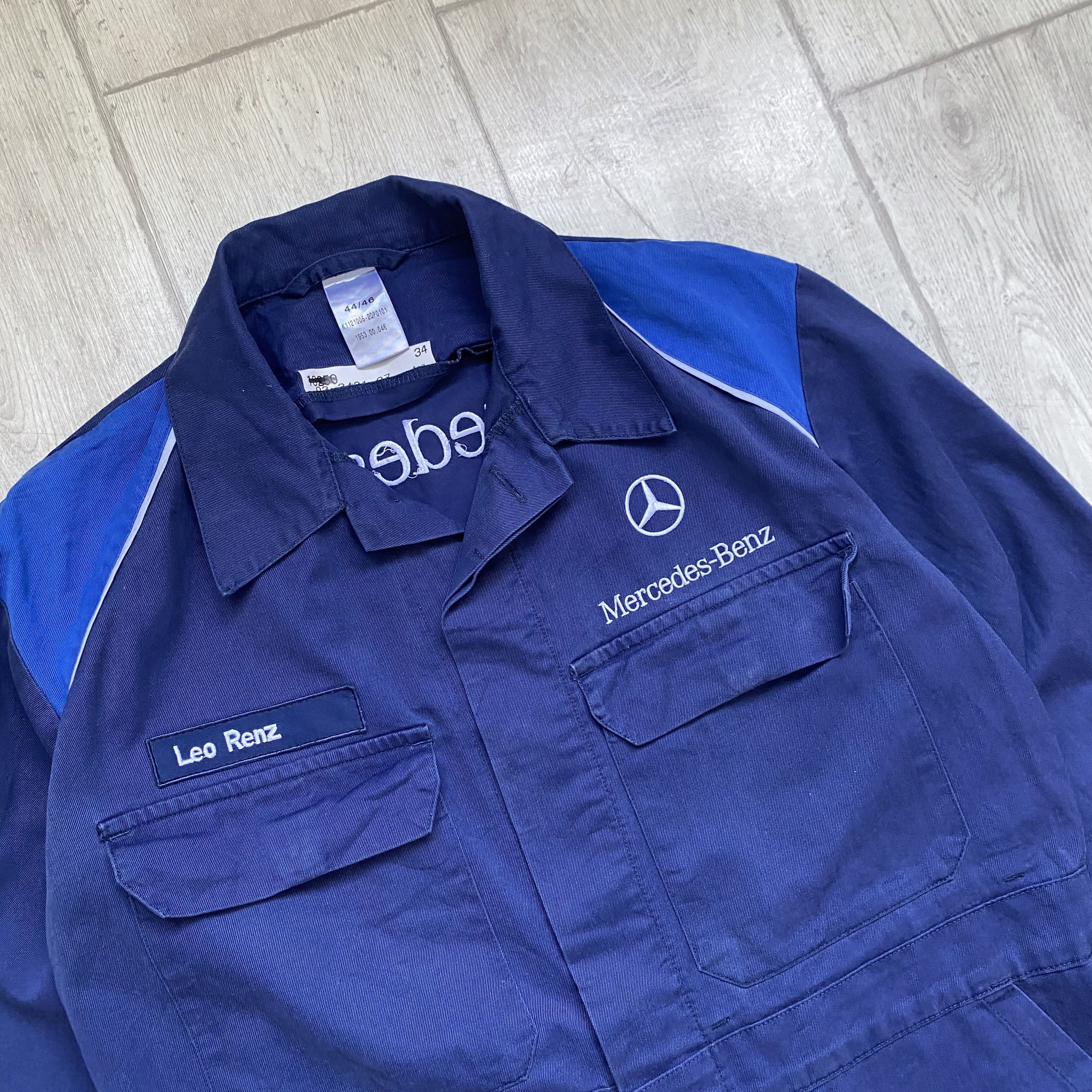 Mercedes-Benz 🛻 Vintage F1 Racing Mercedes Benz work jumpsuit Coverall Size US 29 - 14 Thumbnail