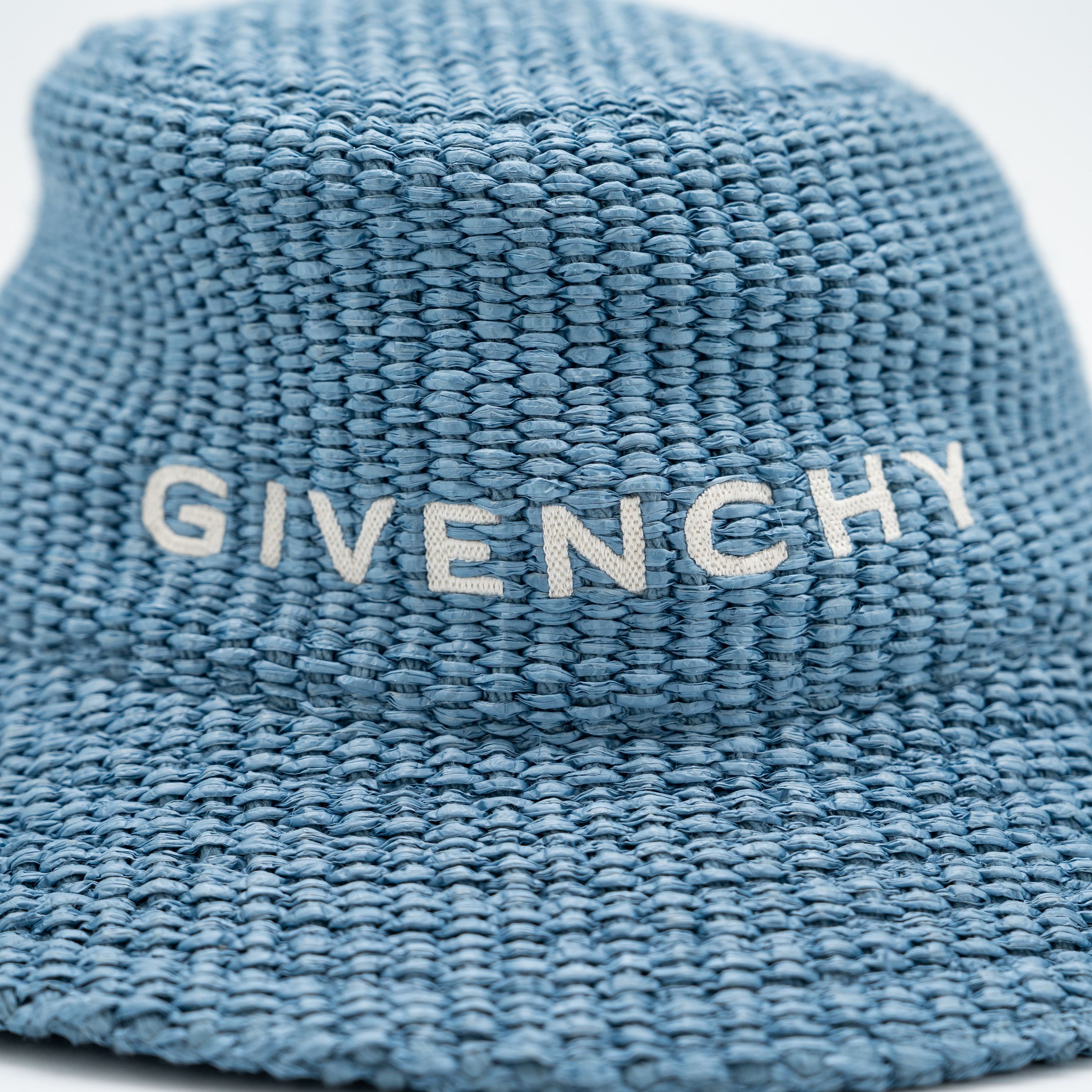 Givenchy Givenchy Woven Raffia Bucket Hat Blue Logo Size ONE SIZE - 3 Thumbnail