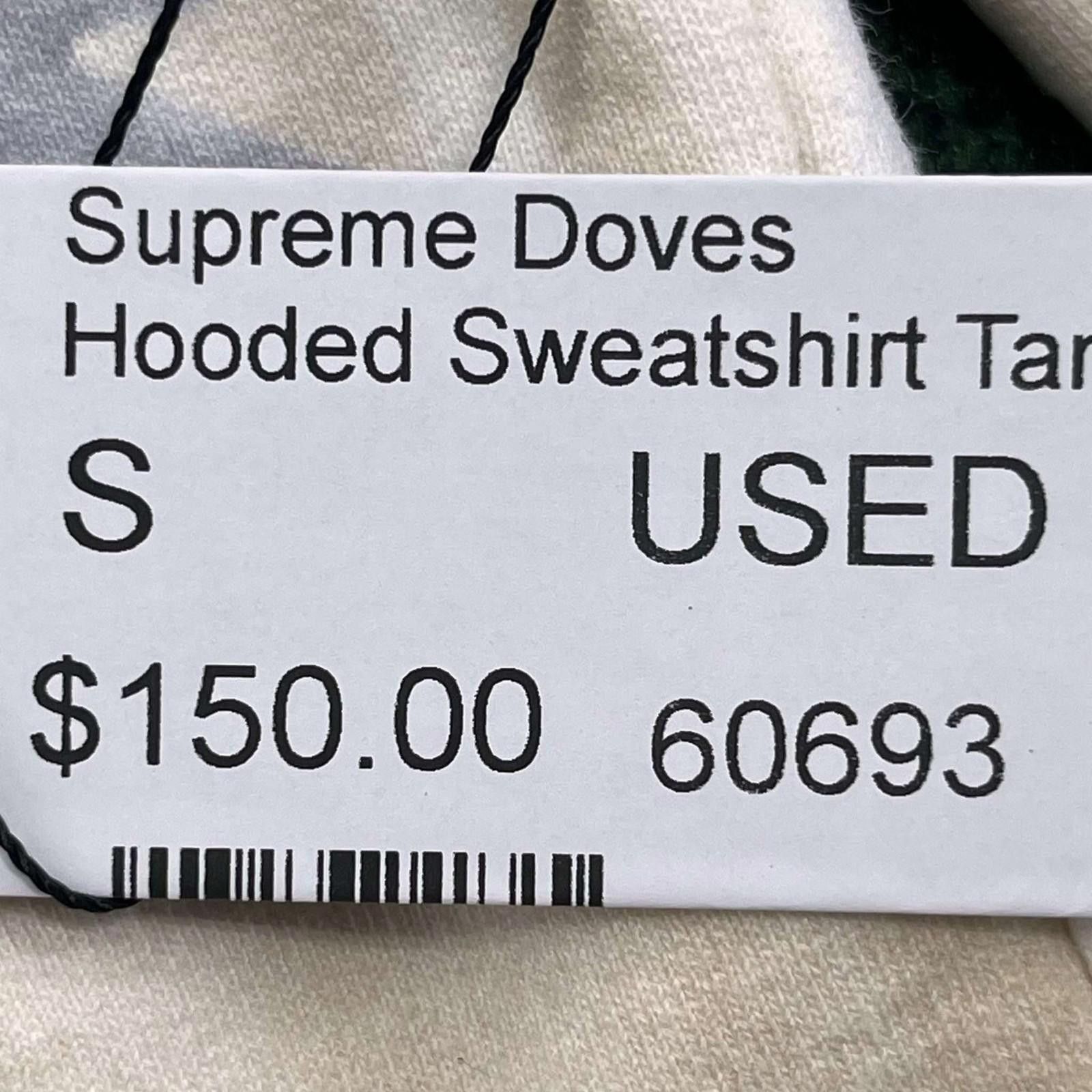 Supreme Supreme Doves Hooded Sweatshirt Tan S Used Size US S / EU 44-46 / 1 - 12 Thumbnail