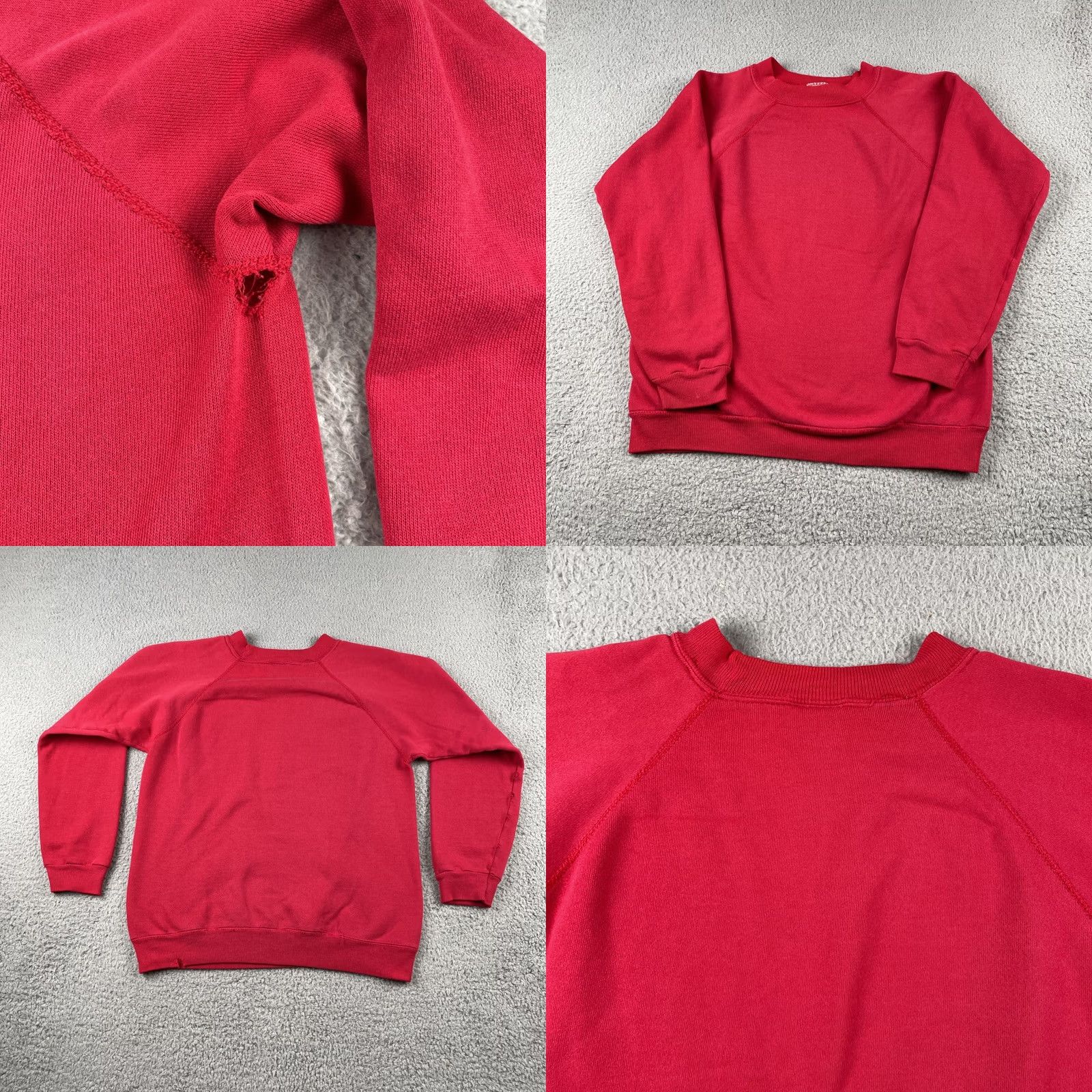 Hanes VINTAGE Hanes Sweatshirt Mens M Red 50/50 Pullover Activewear - 19" Across 23" Down Blank 50/50 Made In USA Size US M / EU 48-50 / 2 - 9 Thumbnail