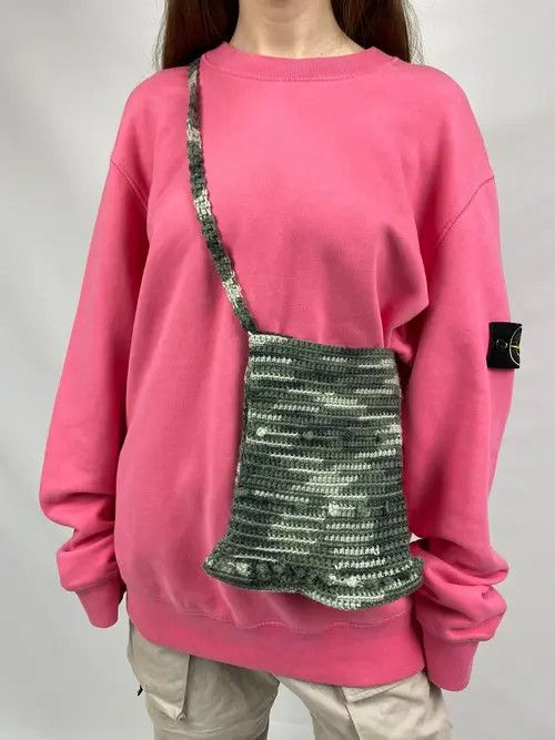 Handmade Handmade Knit Crochet Bag Avant Garde Vintage Style Size ONE SIZE - 3 Thumbnail