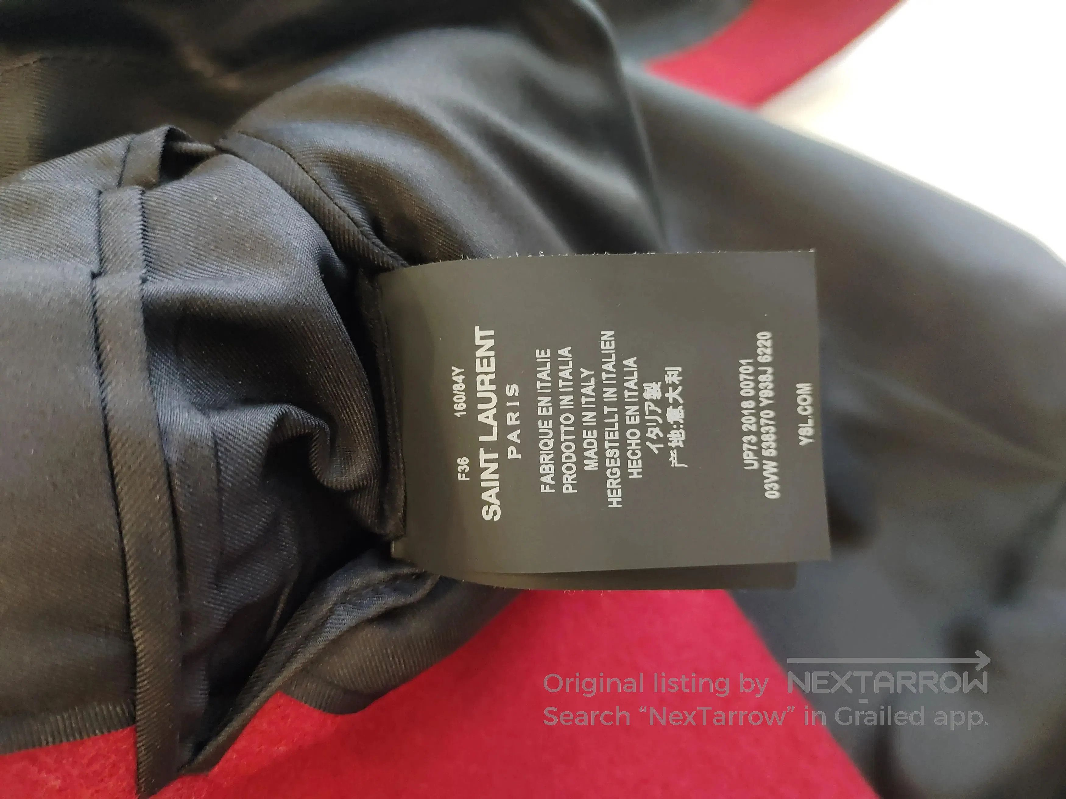 Saint Laurent Paris Saint Laurent Red Double-Breasted Wool Blazer. Size XS / US 0-2 / IT 36-38 - 4 Thumbnail