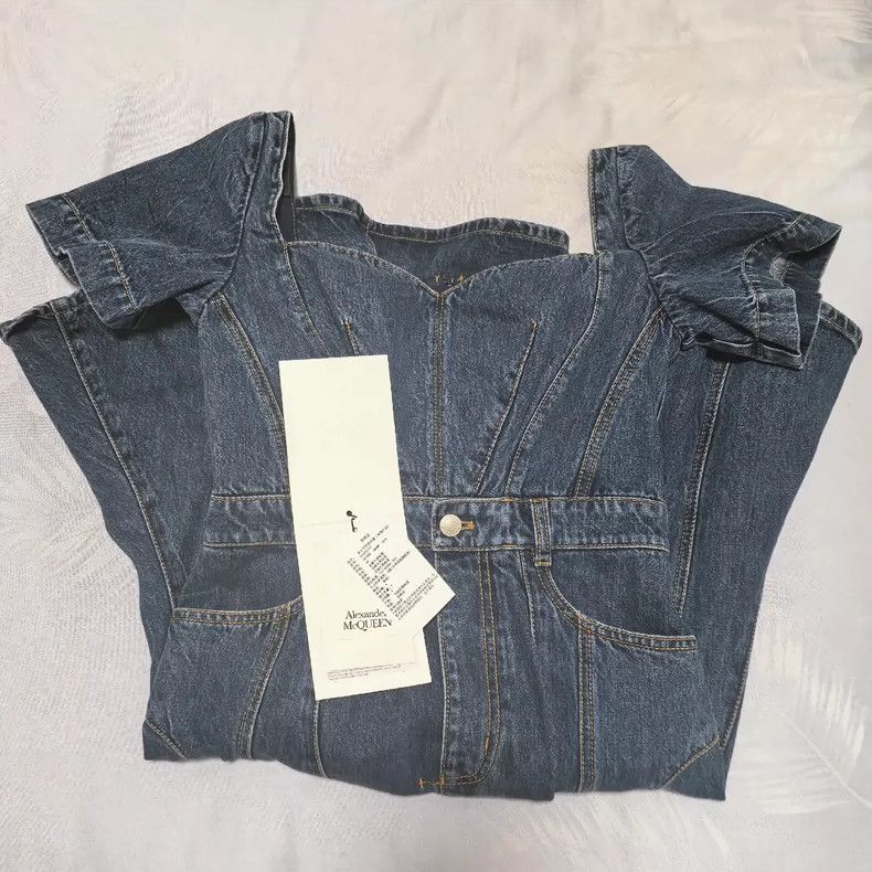 Alexander McQueen Alexander McQUEEN size 42 Denim dress 2505-Nextarrow Size L / US 10 / IT 46 - 2 Thumbnail