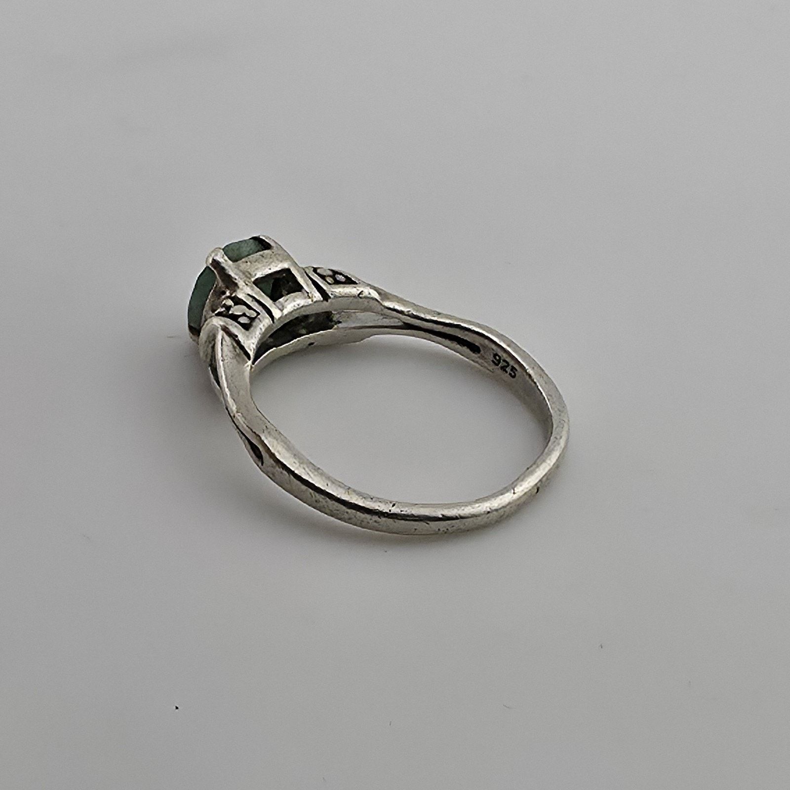 Other Sterling Silver Ring Green Stone 925 Size 6.5 Size ONE SIZE - 5 Thumbnail