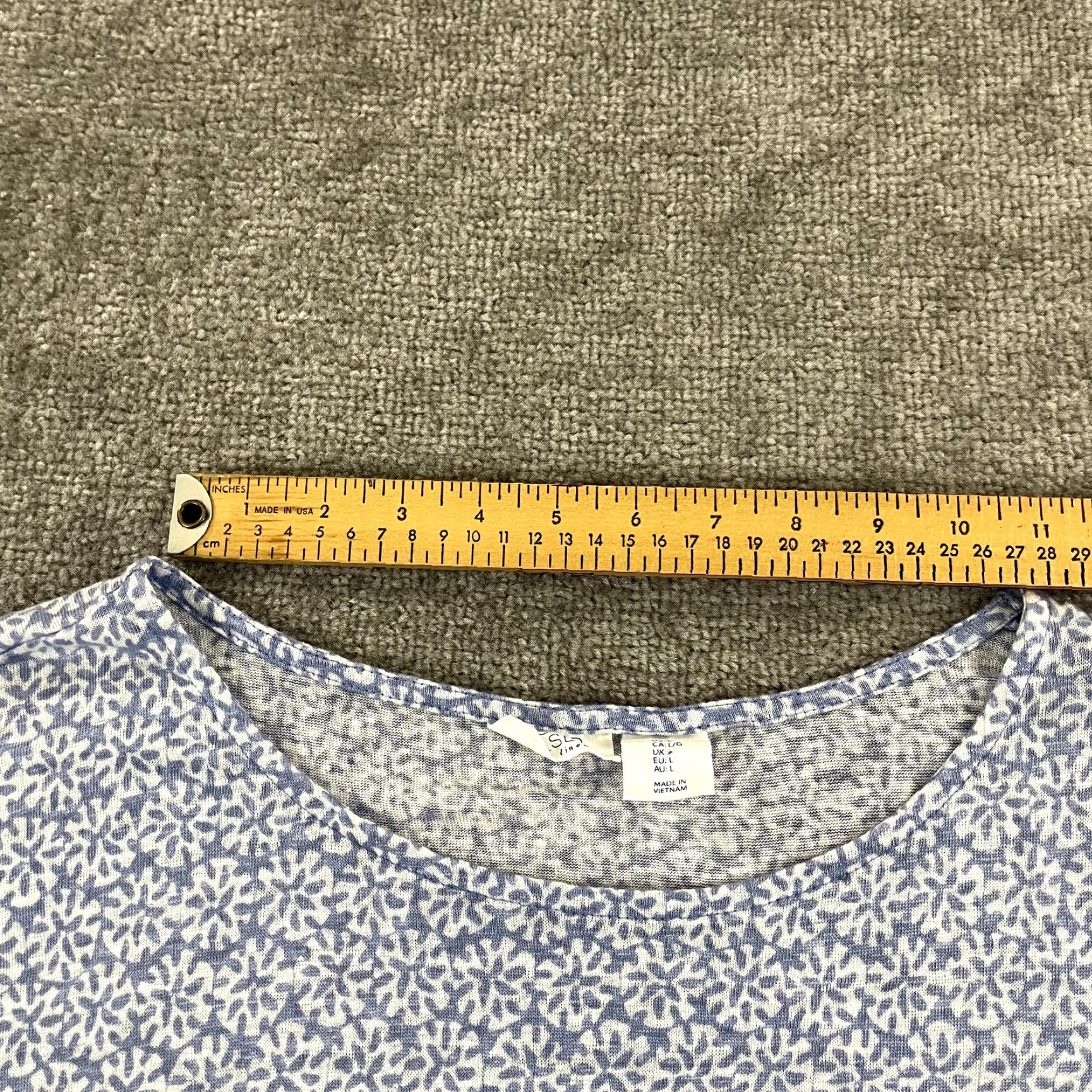 Vintage VINTAGE Sigrid Olsen Geometric Linen Blouse Womens Large Blue White Sheer Casual Summer Size L / US 10 / IT 46 - 4 Thumbnail