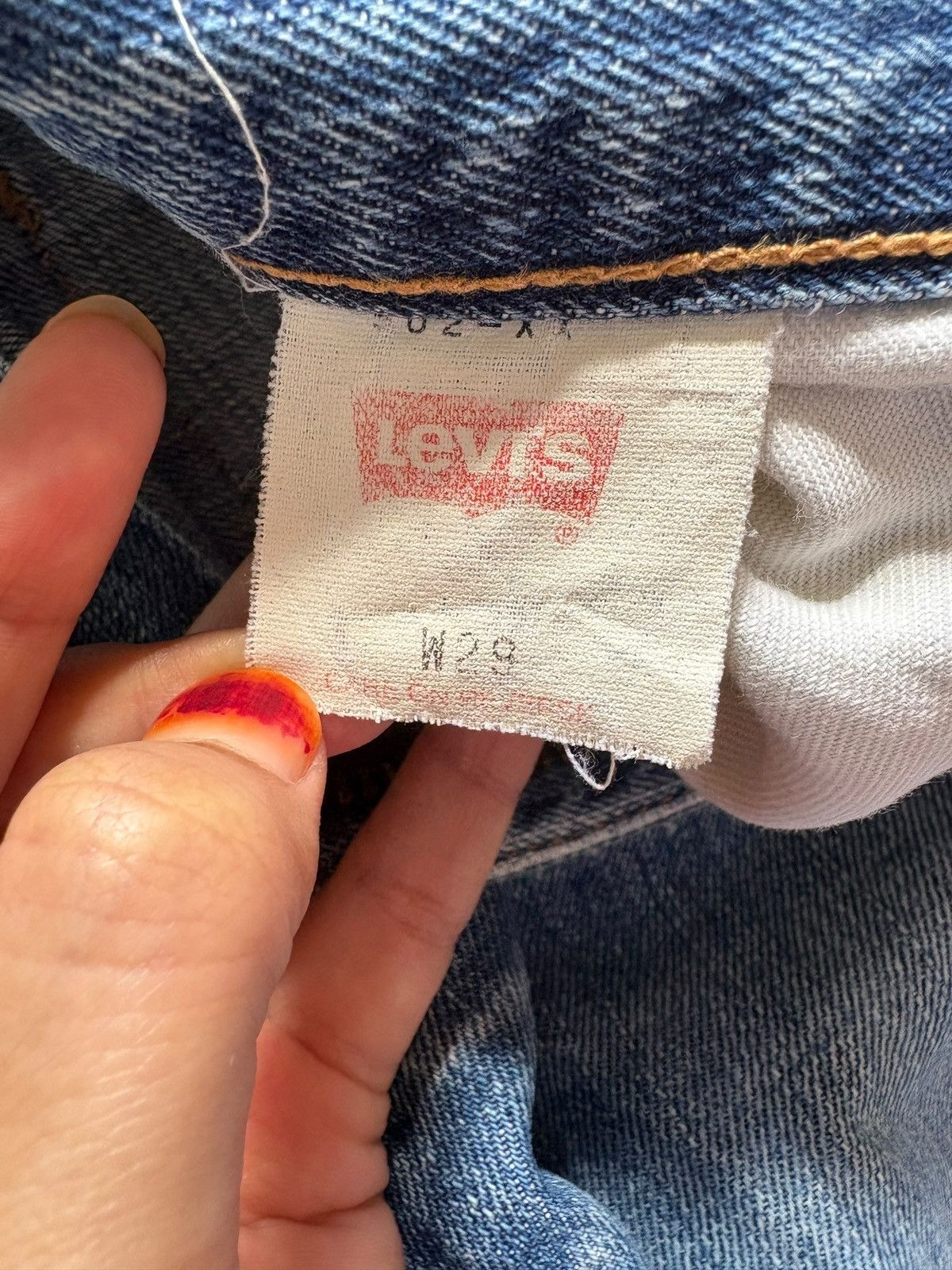 Levi's Vintage 80s Levis 502 Big E Selvedge Mud Wash Distress Jeans Size US 28 / EU 44 - 10 Thumbnail