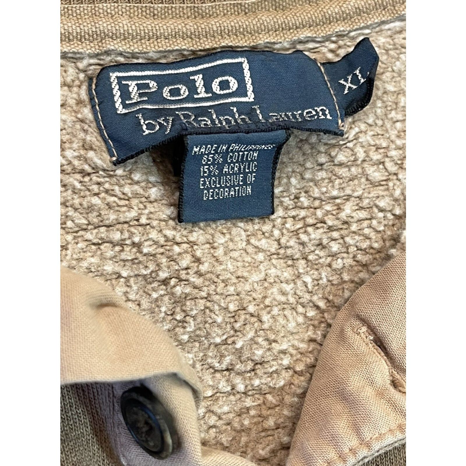Polo Ralph Lauren VINTAGE Polo Ralph Lauren Sweater Adult XL Brown 1/4 Button Pullover Knit Long Sleeve Pony Logo 90s Mens Size US XL / EU 56 / 4 - 3 Thumbnail