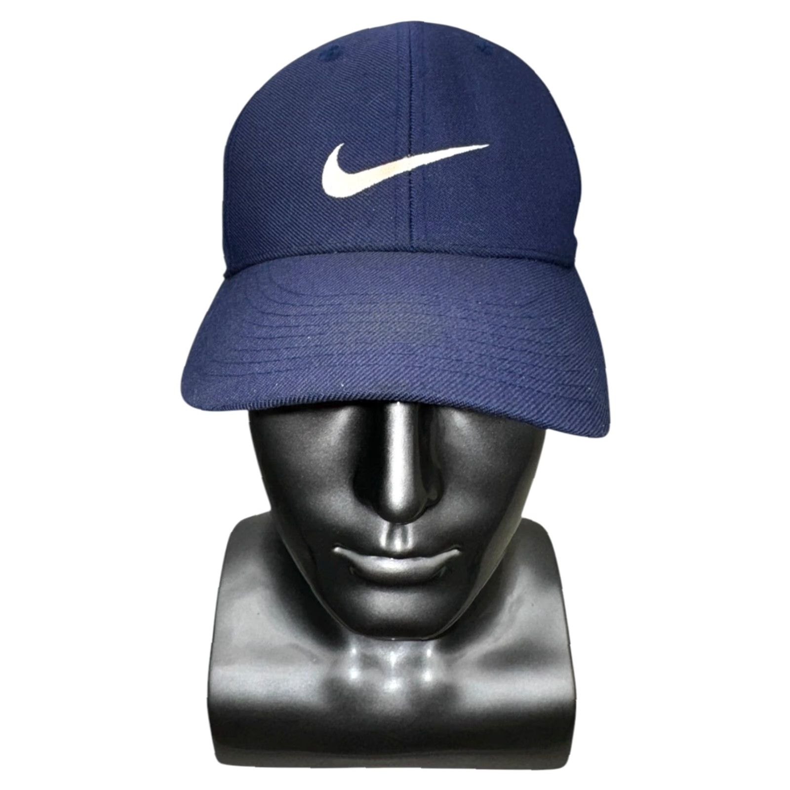 Nike VINTAGE Nike Hat 90s Navy Blue Fitted Cap Sz 7 RARE Mens Cap Baseball Cap Swoosh Hat Size 7 Nike Size ONE SIZE - 2 Thumbnail