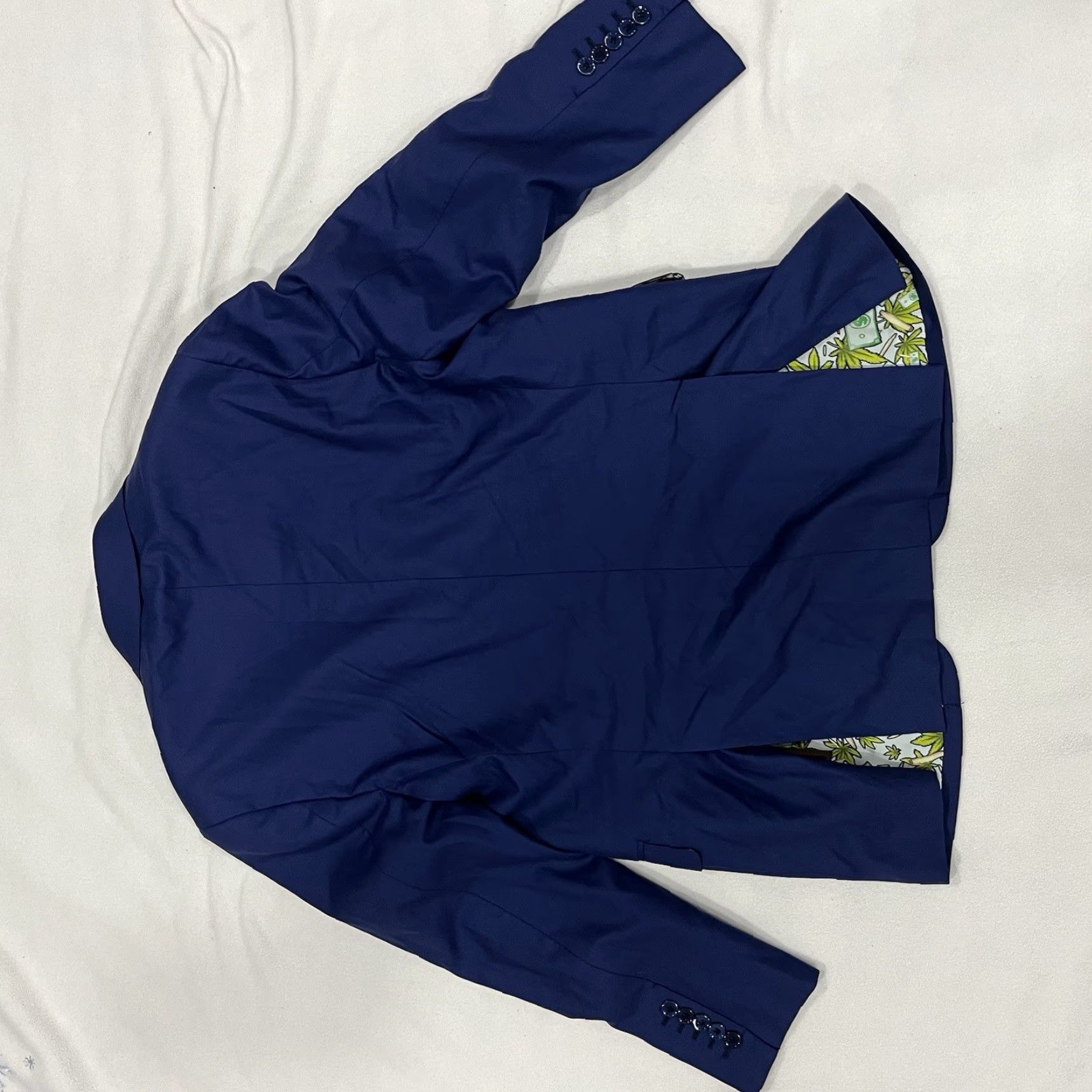 Vintage Andrew Lock Blazer Blue Custom 2-Button Single Breasted Jacket 40 Wool Regular Men Blazer Size 40R - 5 Thumbnail