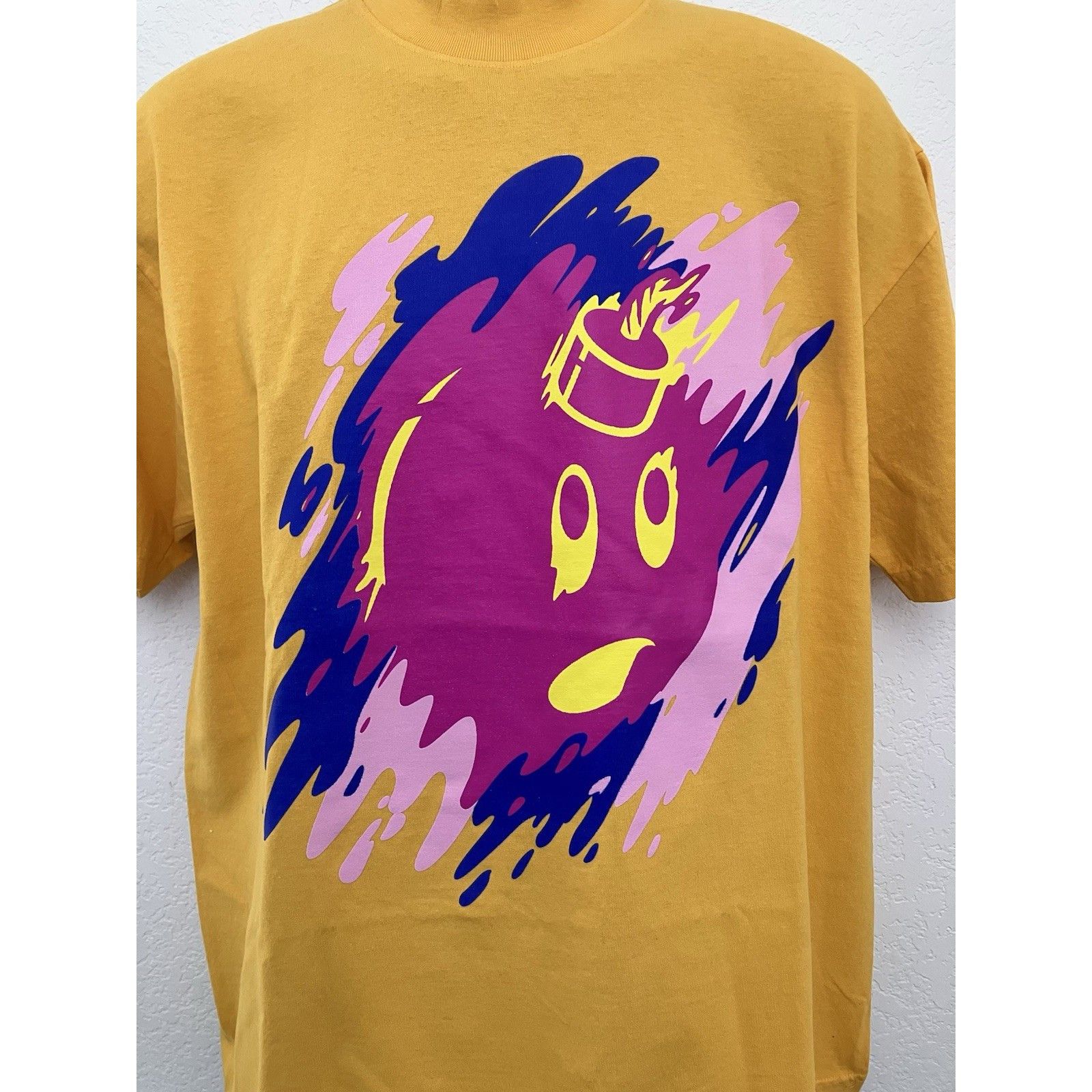 The Hundreds The Hundreds Adam Bomb Mock Neck Neon Splatter T-Shirt Yello Size US M / EU 48-50 / 2 - 2 Thumbnail
