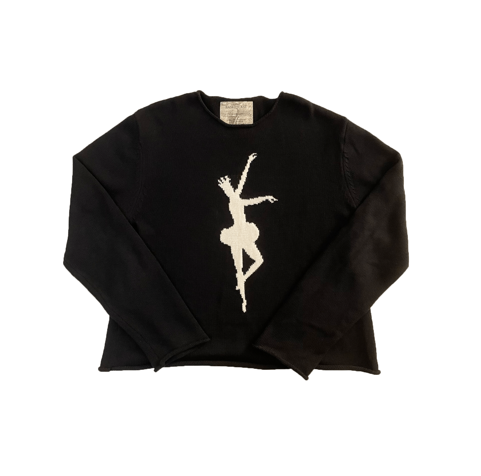 image of Basketcase Gallery Ballet Knit Sweater in Black White, Men's (Size Large)