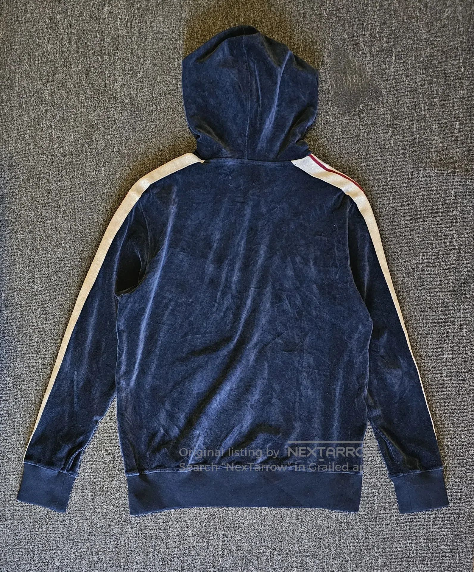Palm Angels Velvet Hoodie| in Blue, Men's — image 5 of 6