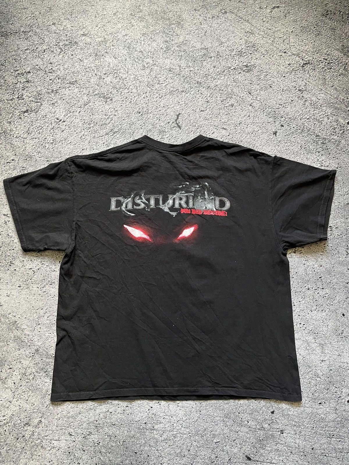 Band Tees × Vintage Vintage 00s Disturbed American Chicago Heavy Metal Band Tee Size US L / EU 52-54 / 3 - 5 Thumbnail