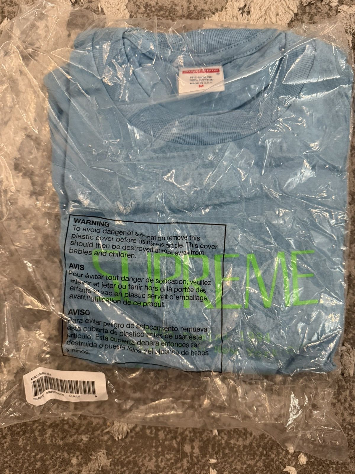 Supreme Supreme Anno Domini Tee Light Blue Size US M / EU 48-50 / 2 - 1 Thumbnail