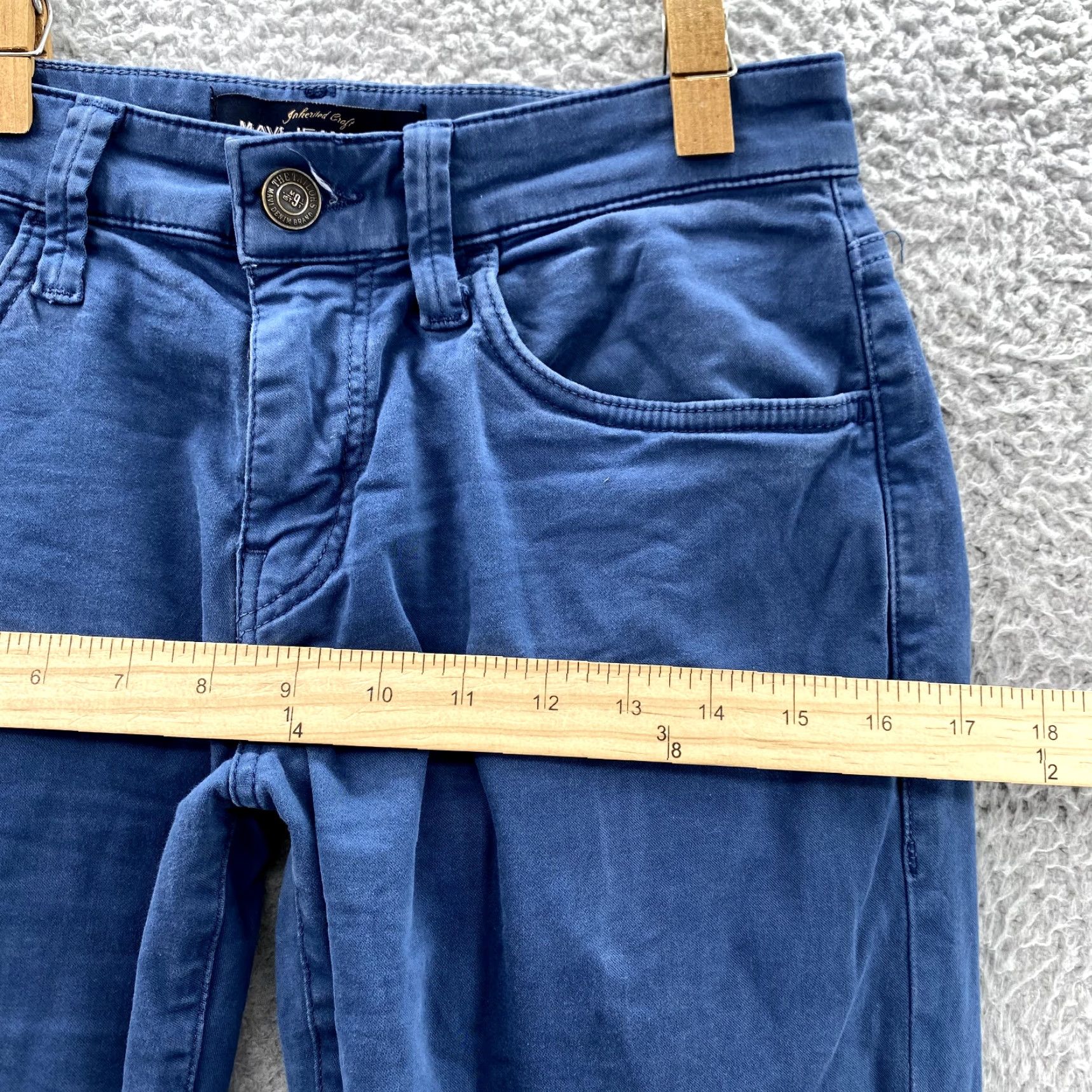 Vintage Mavi Jeans Jake Men's Jeans 28x32 Blue Slim Leg Cotton Stretch Preppy Casual Classic 90s Mens Size US 28 / EU 44 - 7 Thumbnail