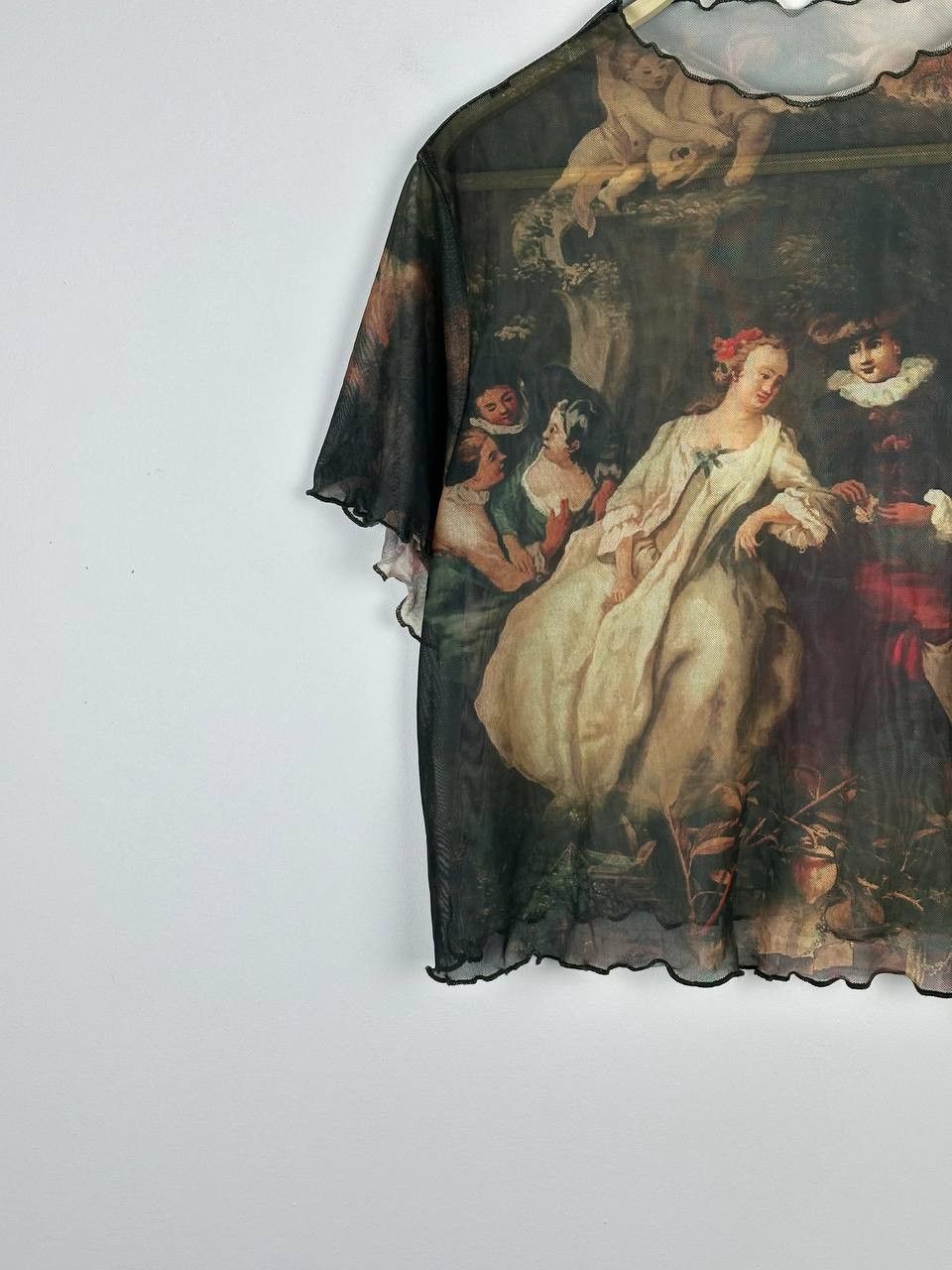 Designer × Japanese Brand Avantgarde Mesh Printed Graphic Renesanse Art Tank Top Size ONE SIZE - 3 Thumbnail
