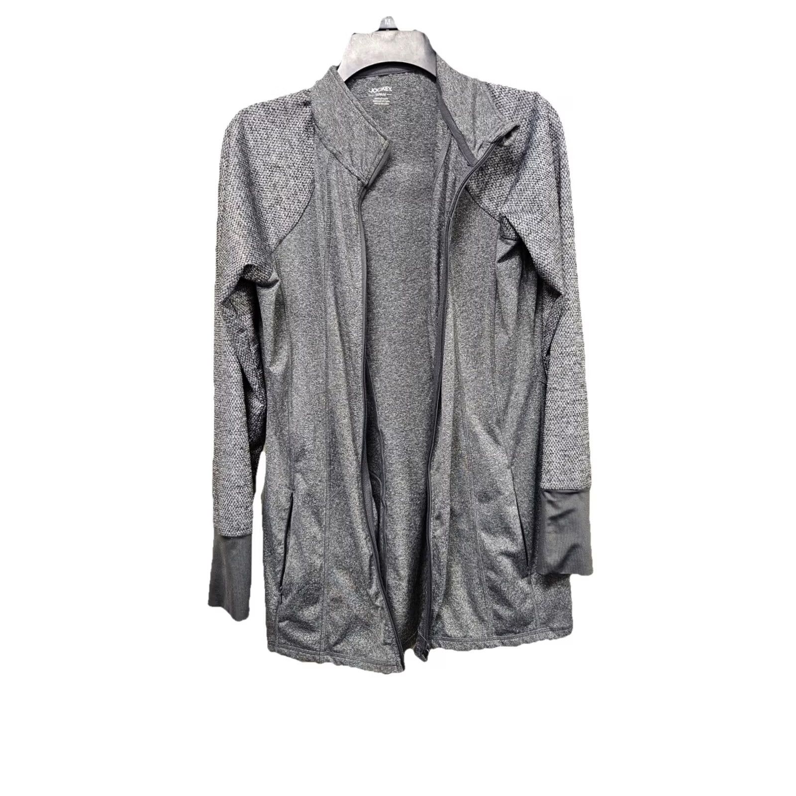 Jockey Jockey Jacket Womens M Blue Full Zip Yoga Running Athletic Curved Hem Size Size M / US 6-8 / IT 42-44 - 2 Thumbnail