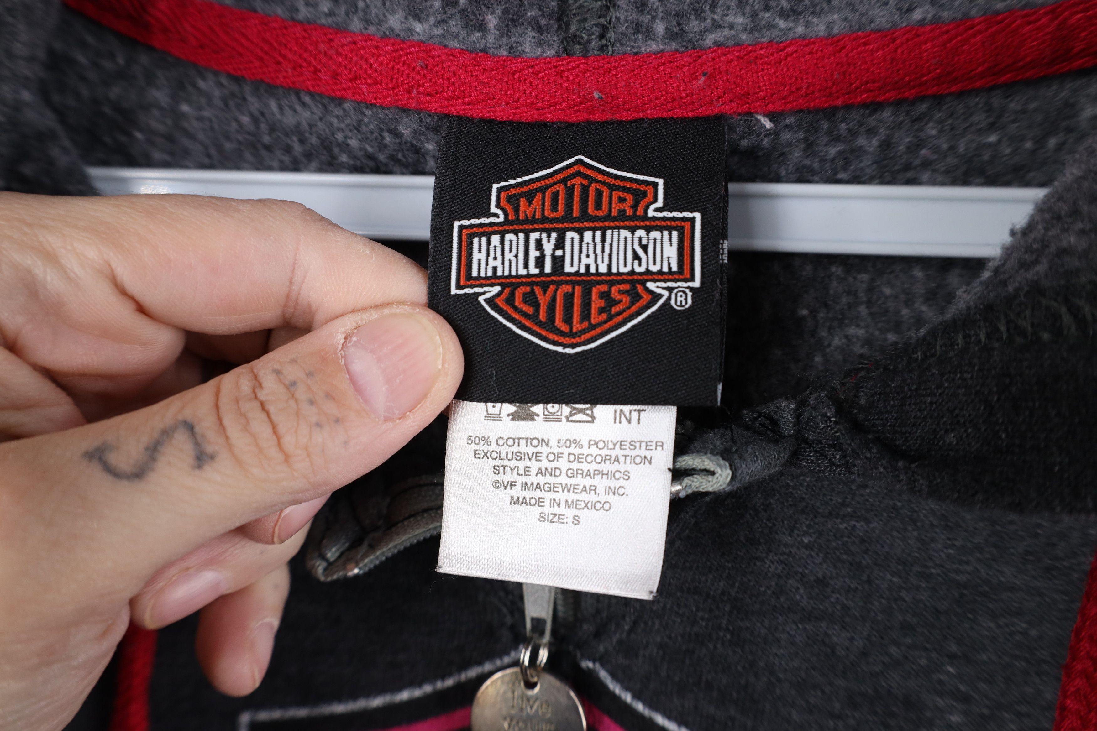 Harley Davidson Vintage Y2K Harley Davidson Spell Big Logo Hoodie Sweatshirt Size US S / EU 44-46 / 1 - 9 Thumbnail