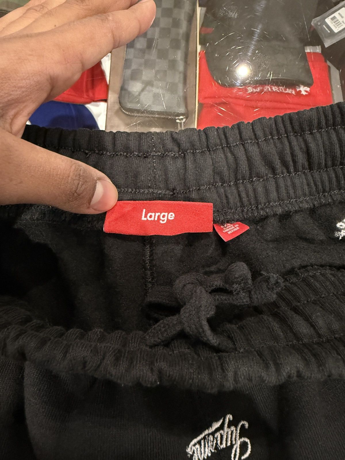 Supreme Supreme Script Script Sweatpants Black Size: L Size US 34 / EU 50 - 6 Thumbnail