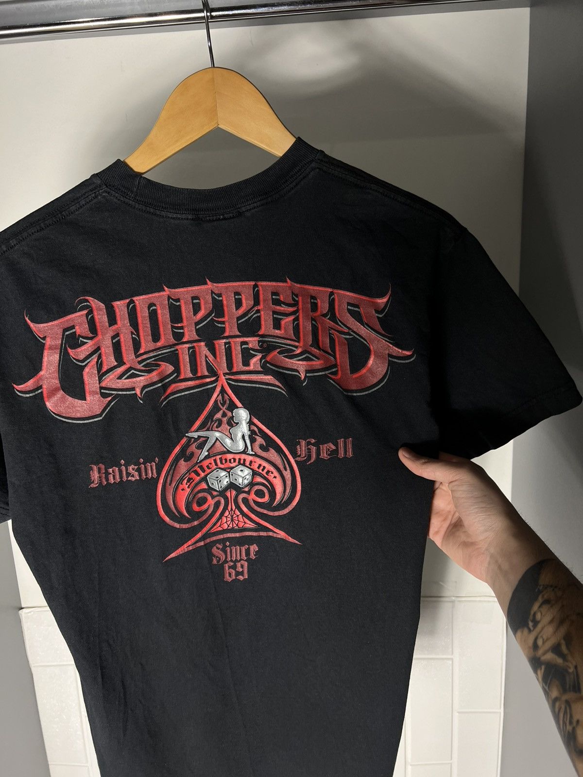 West Coast Choppers VINTAGE HARLEY DAVIDSON CHOPPERS ING MOTORCYCLE RETRO 90s Size US S / EU 44-46 / 1 - 25 Thumbnail