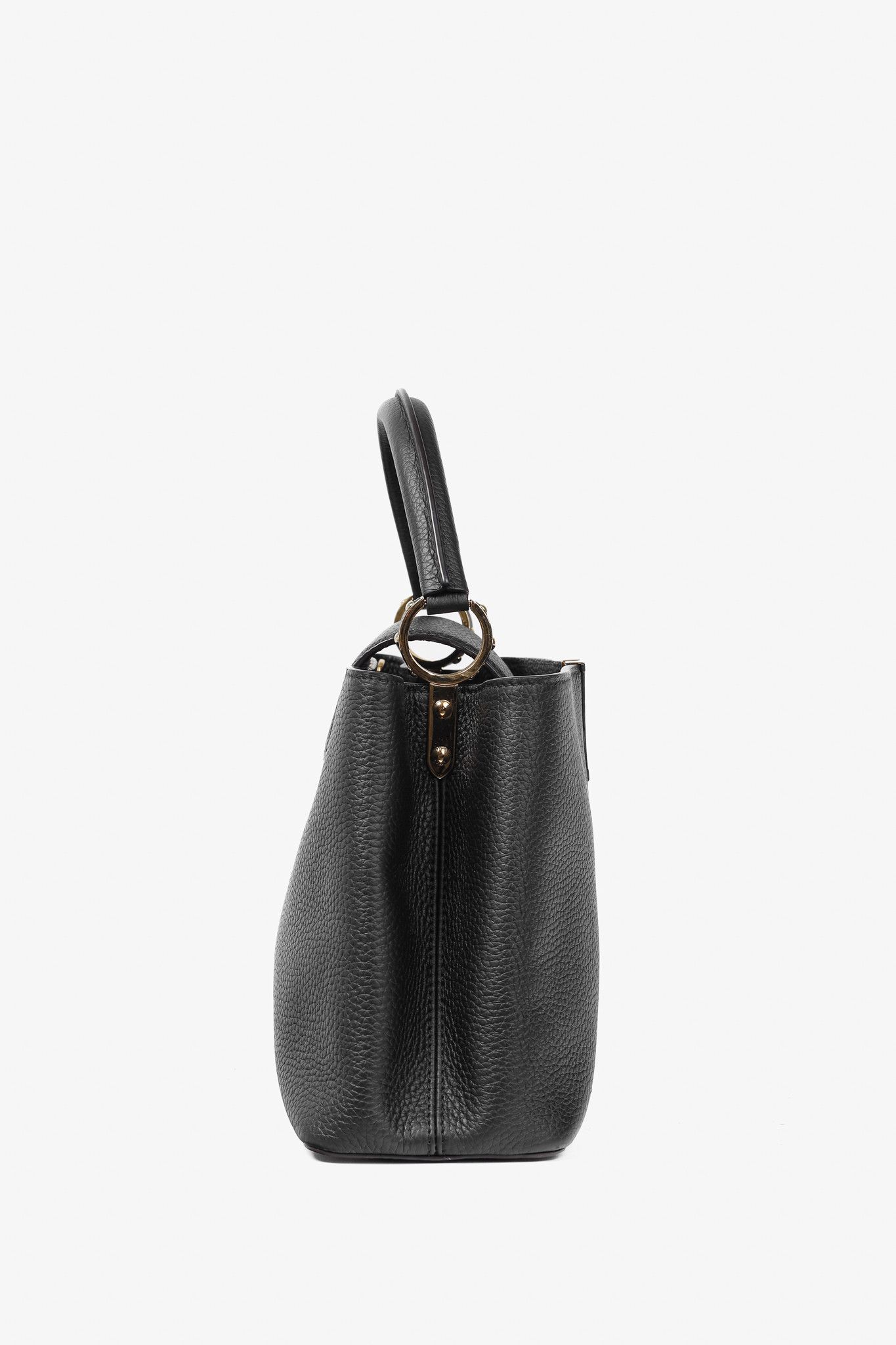 Louis Vuitton Louis Vuitton Capucines MM Black Taurillon Leather Handbag Size ONE SIZE - 3 Thumbnail