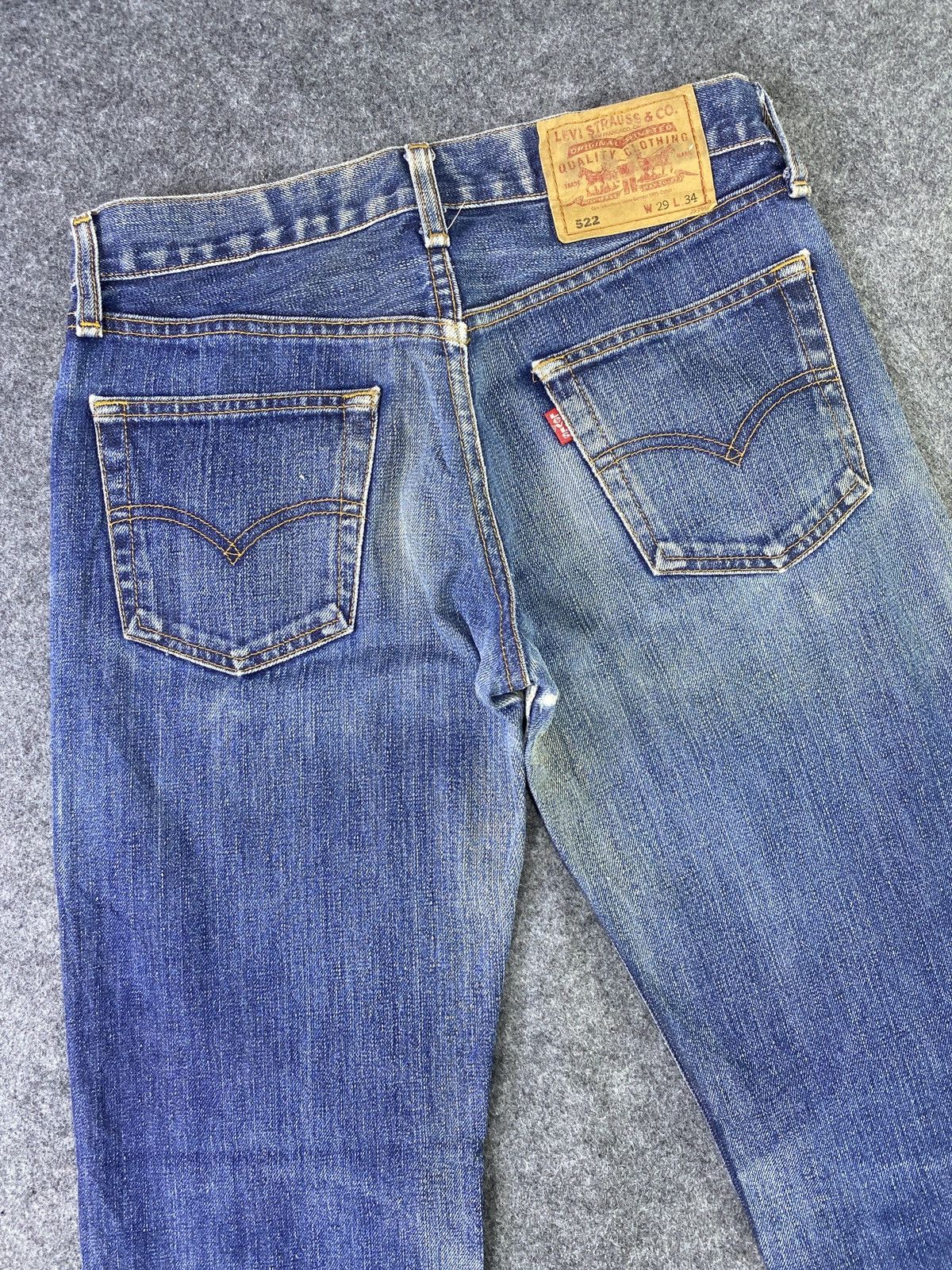 Jean × Levi's × Vintage Levis vintage 522 Blue Wash Jeans - J931 Size US 29 - 13 Thumbnail