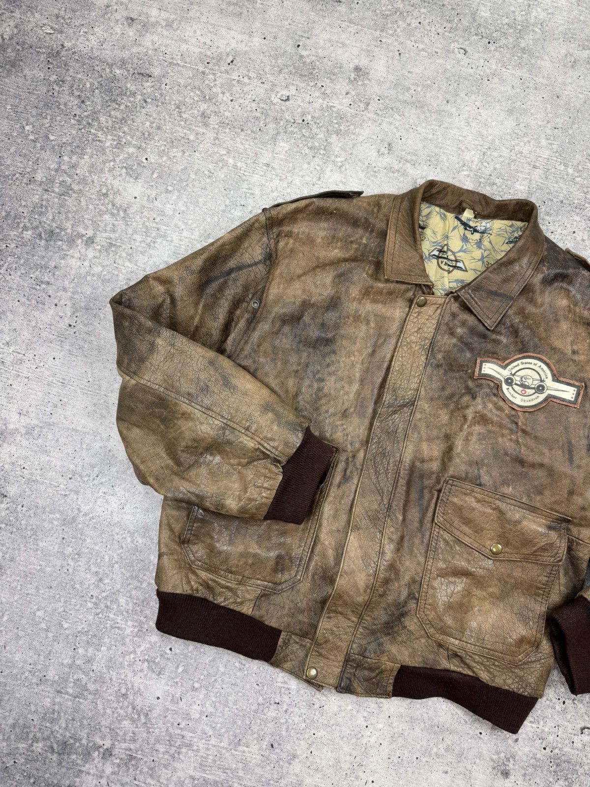 Genuine Leather Genuine Leather Top Gun Aviator USA Vintage Leather Jacket Size US L / EU 52-54 / 3 - 2 Thumbnail