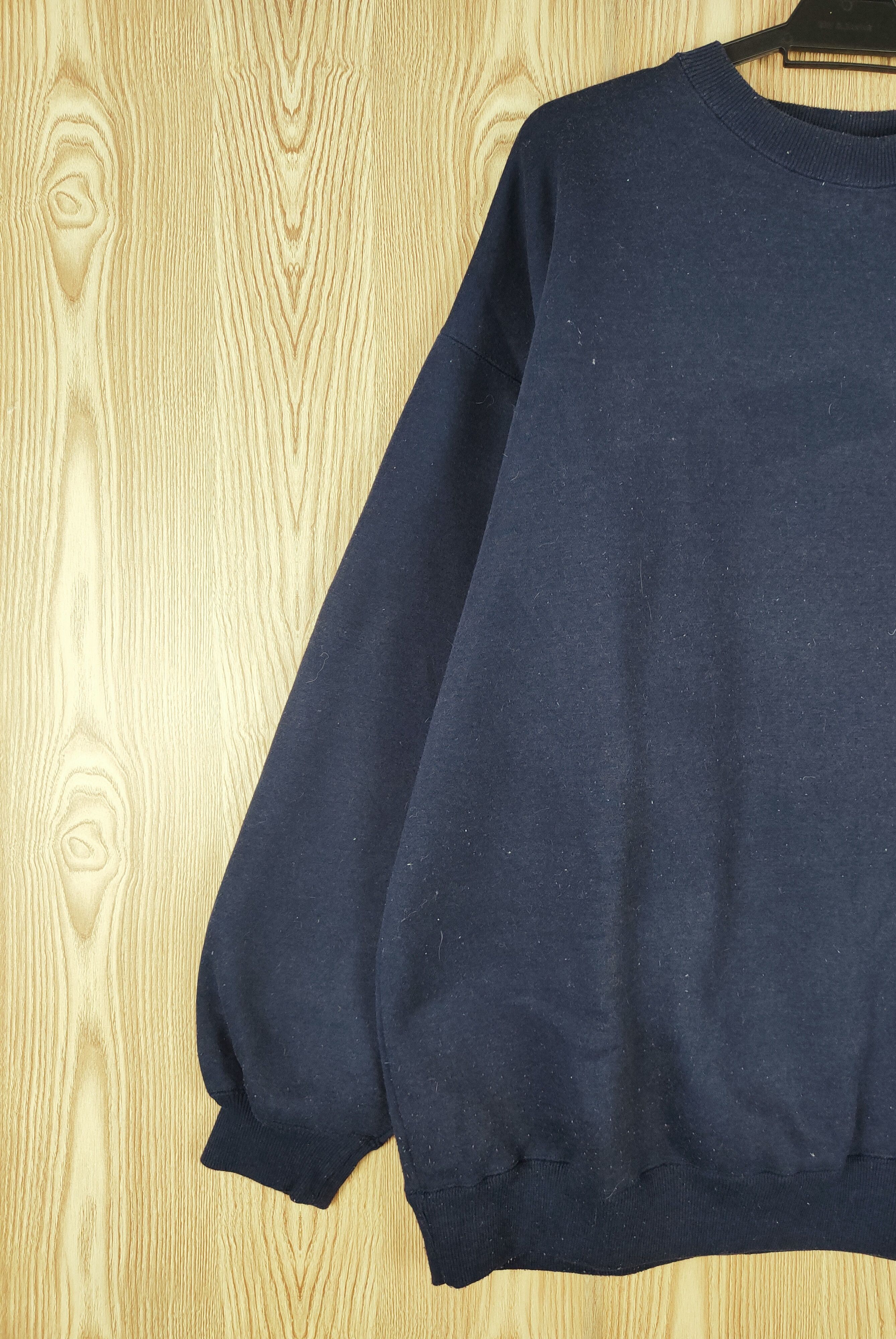 Japanese Brand × Vintage Vintage Plain Blue Faded by B Navy Sweatshirts Size US XXL / EU 58 / 5 - 3 Thumbnail