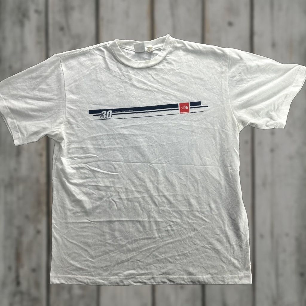 The North Face VINTAGE The North Face Shirt Mens Large White 30 Years of Exploration Anniversary Outdoor Tee Size US L / EU 52-54 / 3 - 1 Thumbnail