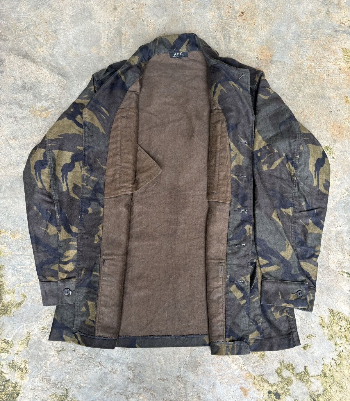 A.P.C. A.P.C Camo Jacket Made in France Size US L / EU 52-54 / 3 - 3 Thumbnail
