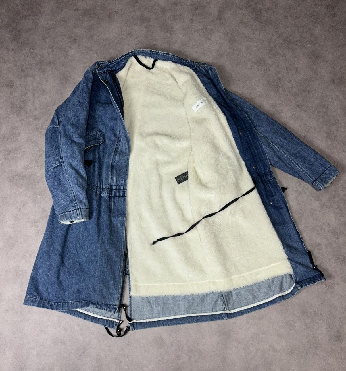 Helmut Lang Helmut Lang Women's Fur Lined Denim Parka USA Size:S Size S / US 4 / IT 40 - 5 Thumbnail