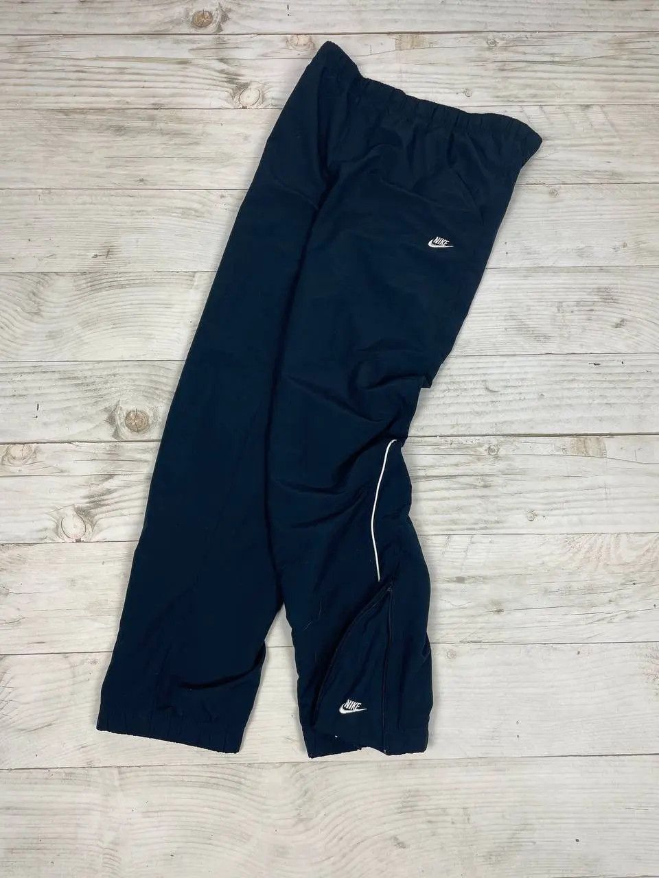 Nike Vintage Nike Track Pants 00s Nylon Baggy Striped Swoosh Y2K Size US 34 / EU 50 - 1 Thumbnail