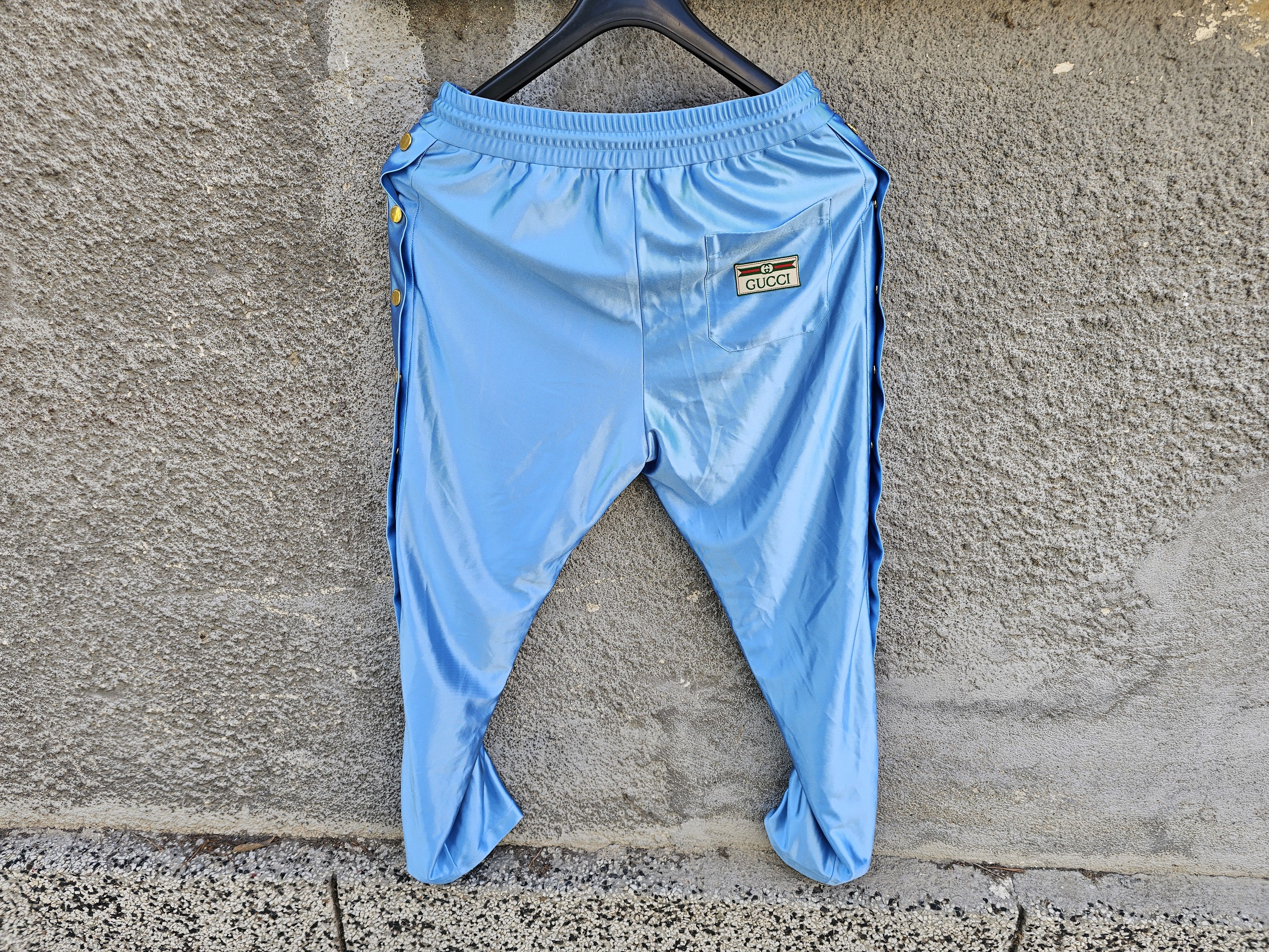 Gucci $1650 GUCCI Web Shiny Striped-Panel Tapered Trousers Pants Size US 34 / EU 50 - 8 Thumbnail
