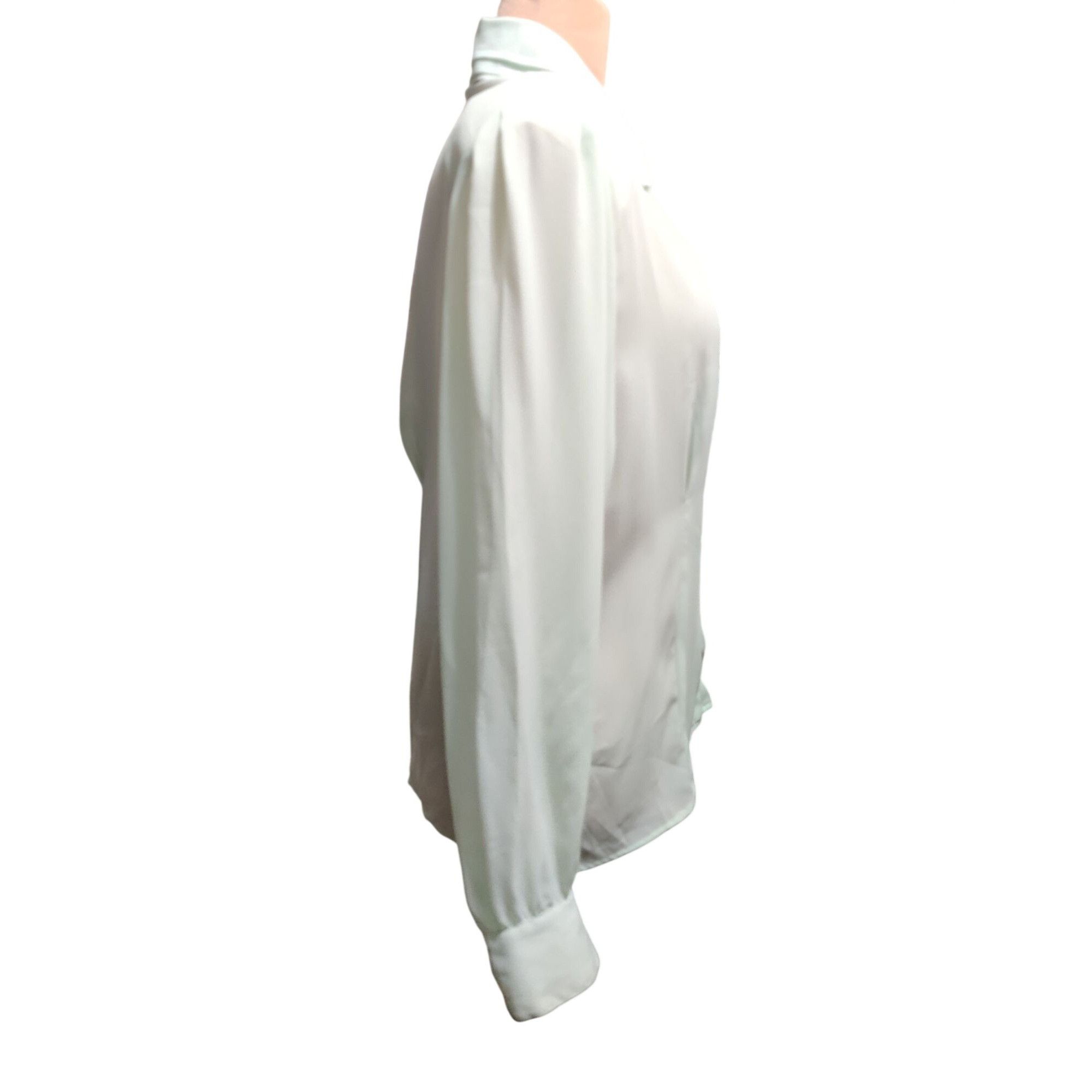 Vintage Vintage Plus Size 18 Mint Green Blouse Double Breasted Butto Size XXL / US 16-18 / IT 52-54 - 10 Thumbnail