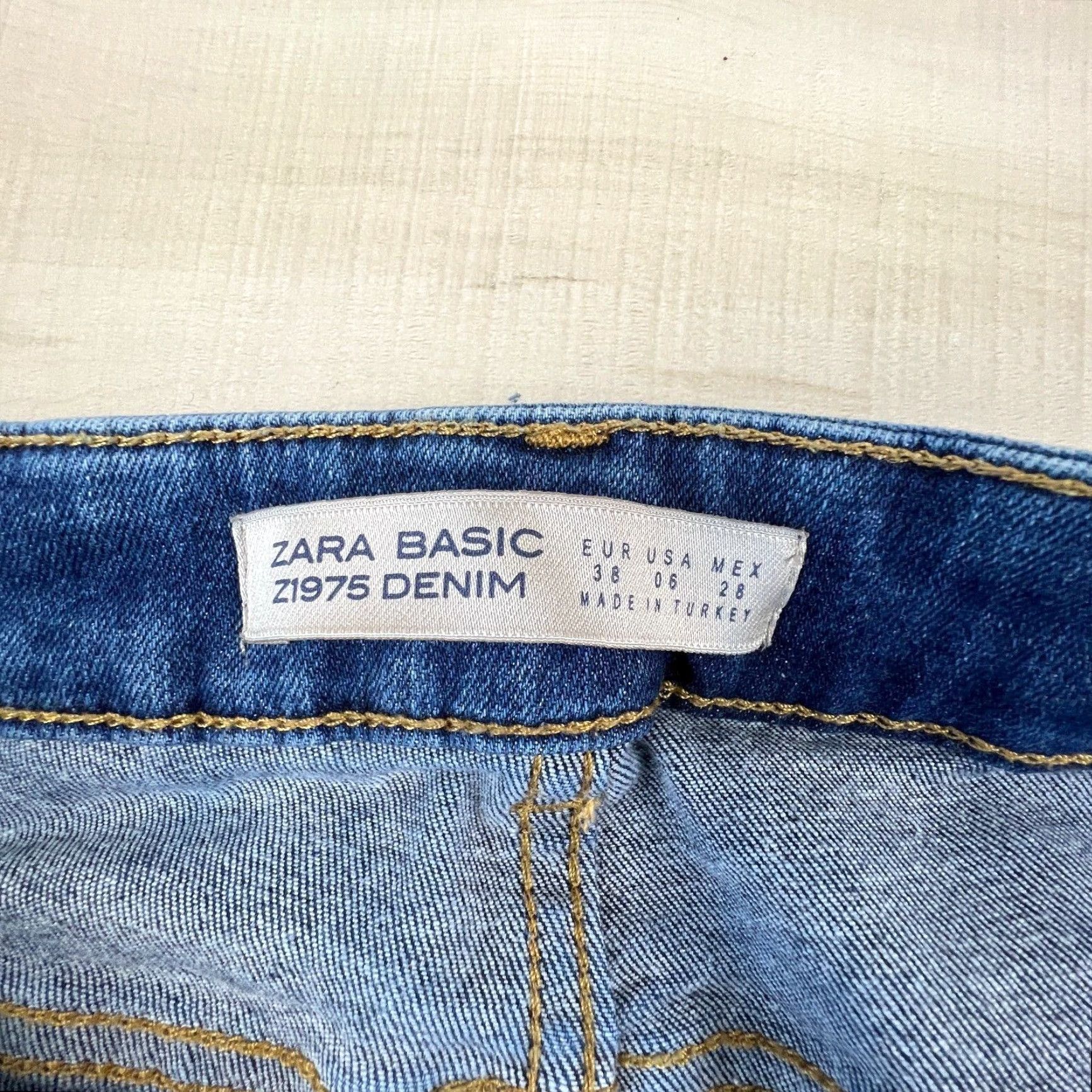 Zara Zara Skinny Jeans Womens 6 Medium Blue Stretch Cotton Blend Mid Rise Size 28" / US 6 / IT 42 - 4 Thumbnail