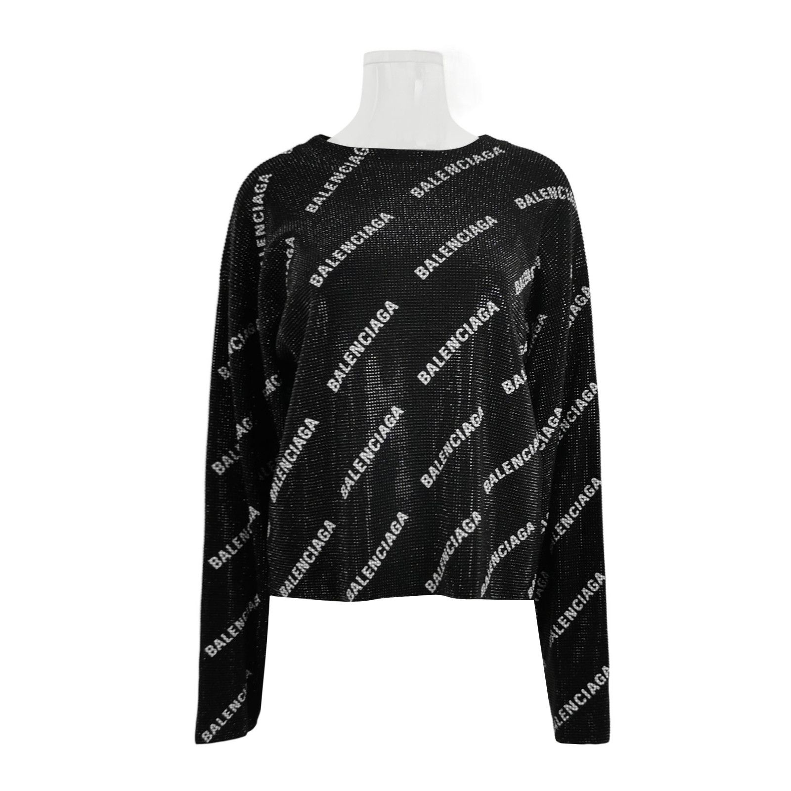 Balenciaga Balenciaga Letter Logo Round Neck Black Dress M Size M / US 6-8 / IT 42-44 - 1 Thumbnail