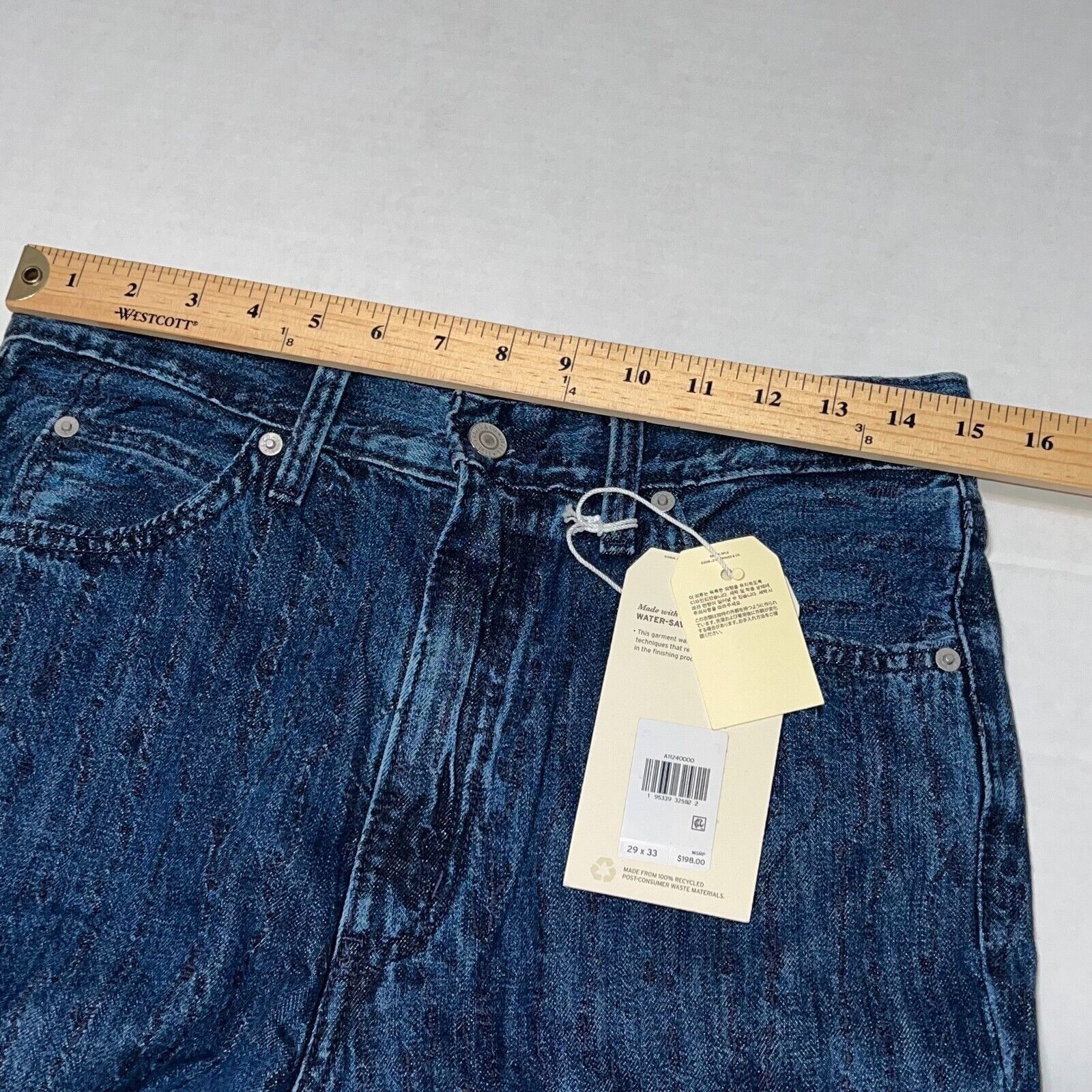 Levi's NWT $198 Levi's 70's High Straight Wellthread Jeans 29 x 28 Size 29" - 11 Thumbnail