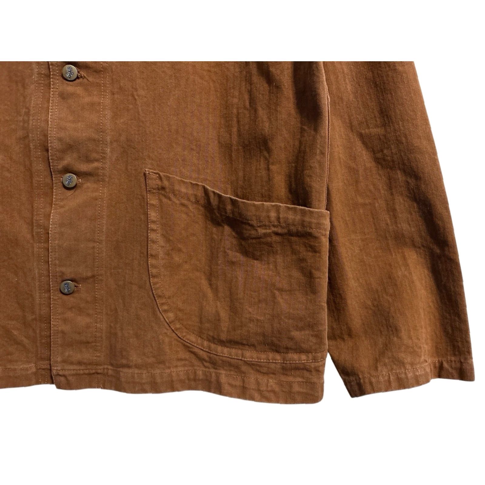 Vintage fortune medium weight jacket mens size large made in USA brown tobacco USA work button up coat Size US L / EU 52-54 / 3 - 4 Thumbnail